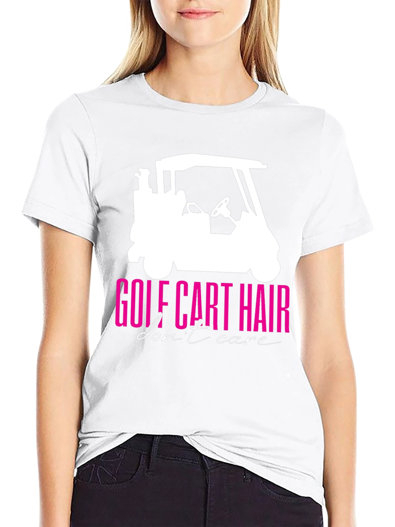 Golf Cart Hair Dont Care Graphic Tee