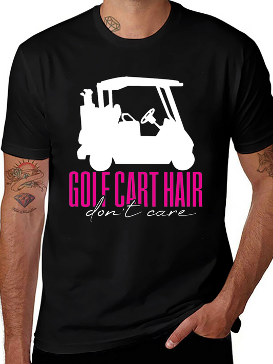 Golf Cart Hair Dont Care Graphic Tee