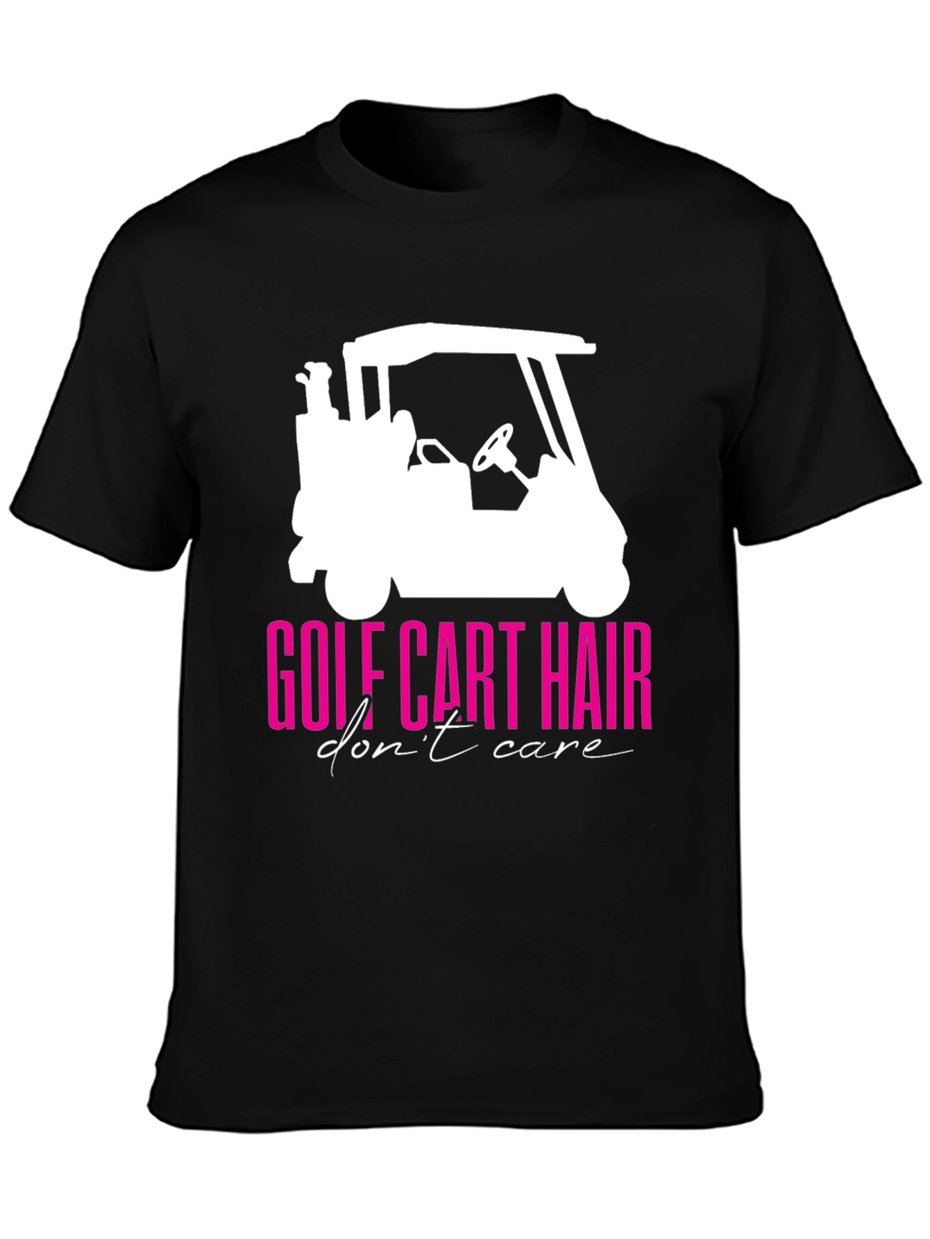 Golf Cart Hair Dont Care Graphic Tee