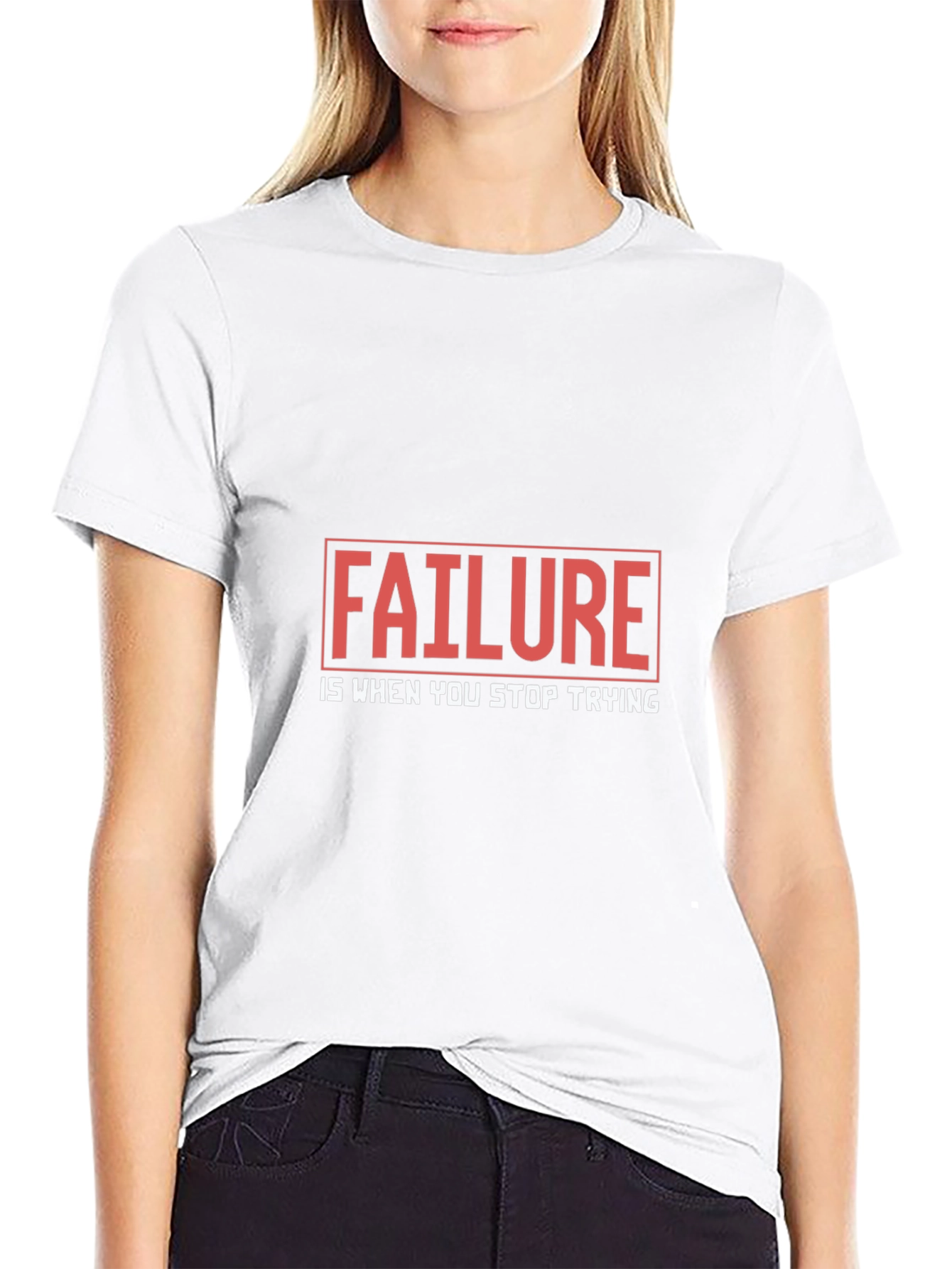 Motivational Failure Quote Black T-Shirt