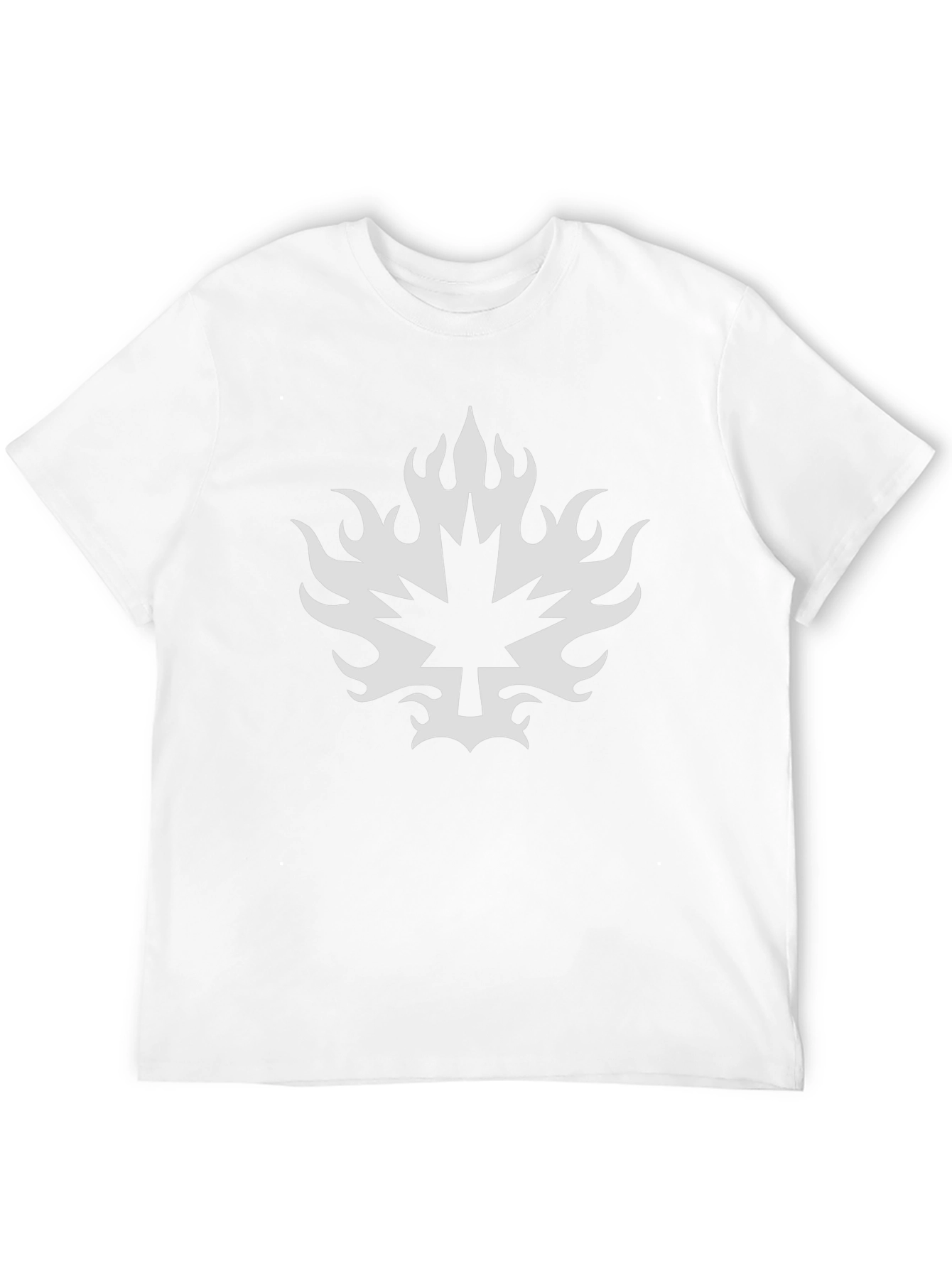 Maple Leaf Fire Graphic Black T-Shirt