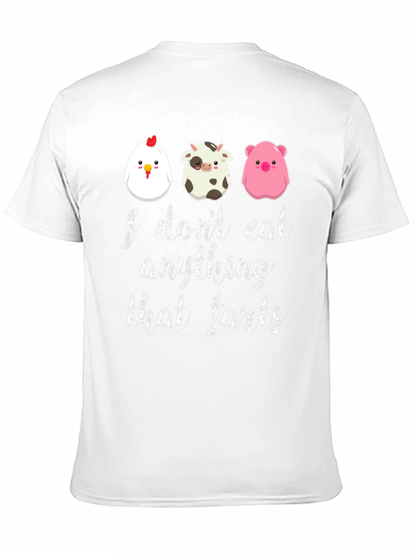 Vegan Funny T-Shirt: I Dont Eat Anything That Farts