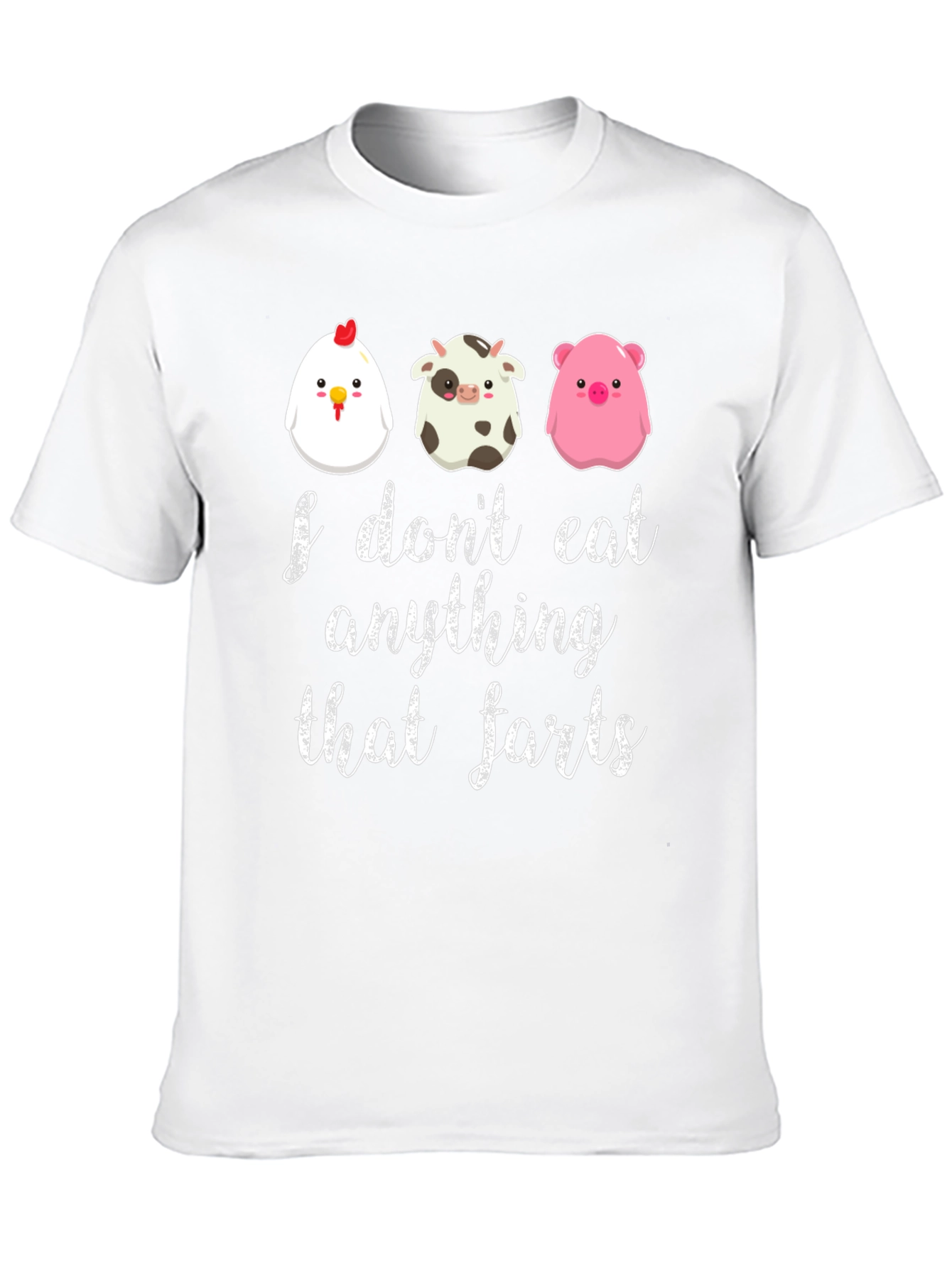 Vegan Funny T-Shirt: I Dont Eat Anything That Farts