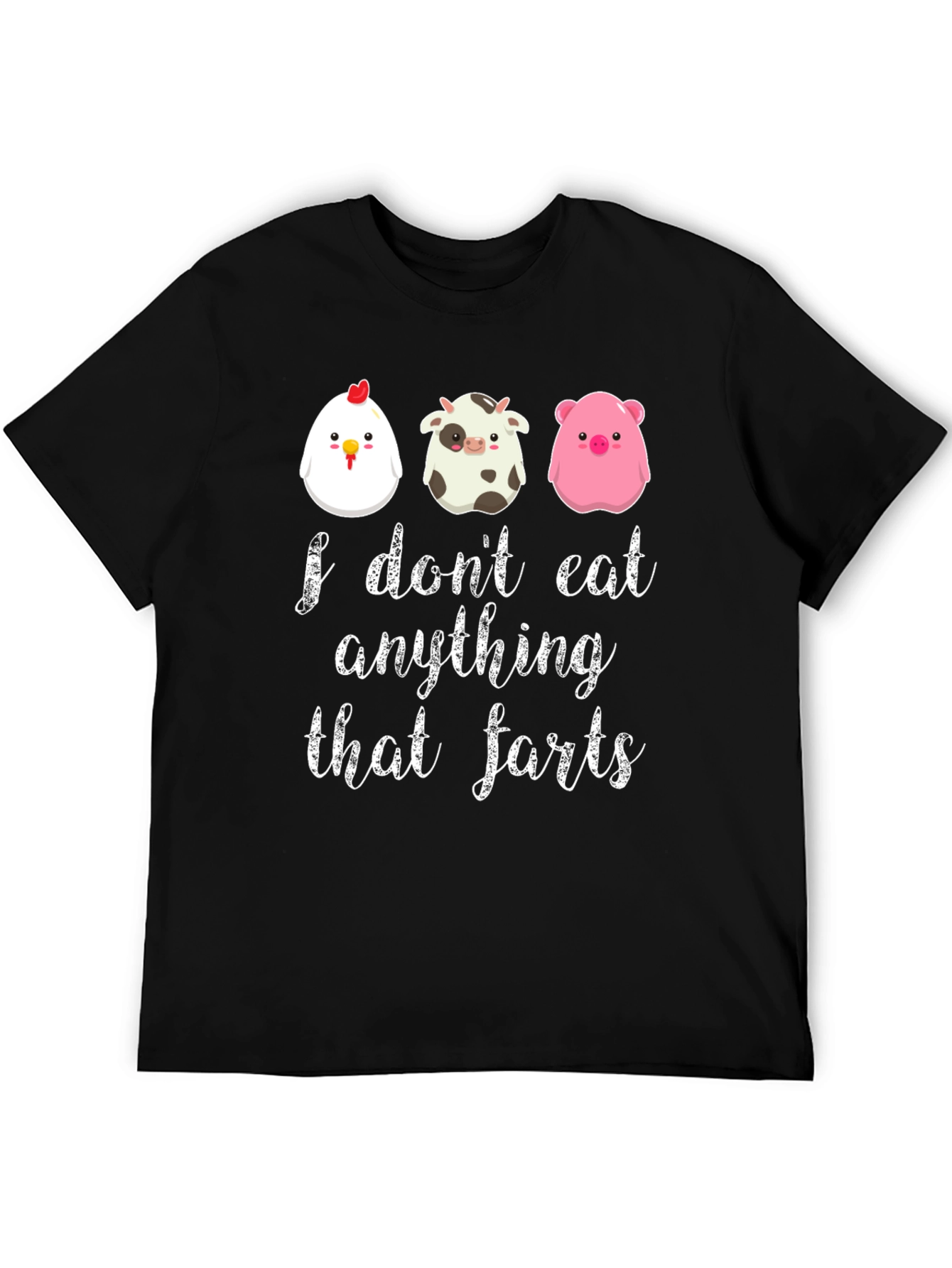 Vegan Funny T-Shirt: I Dont Eat Anything That Farts