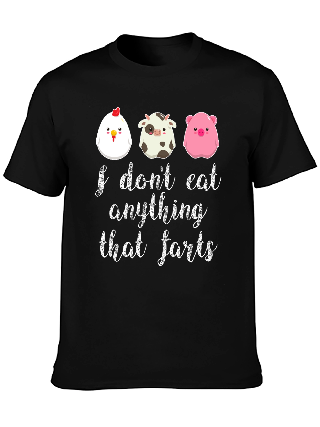 Vegan Funny T-Shirt: I Dont Eat Anything That Farts