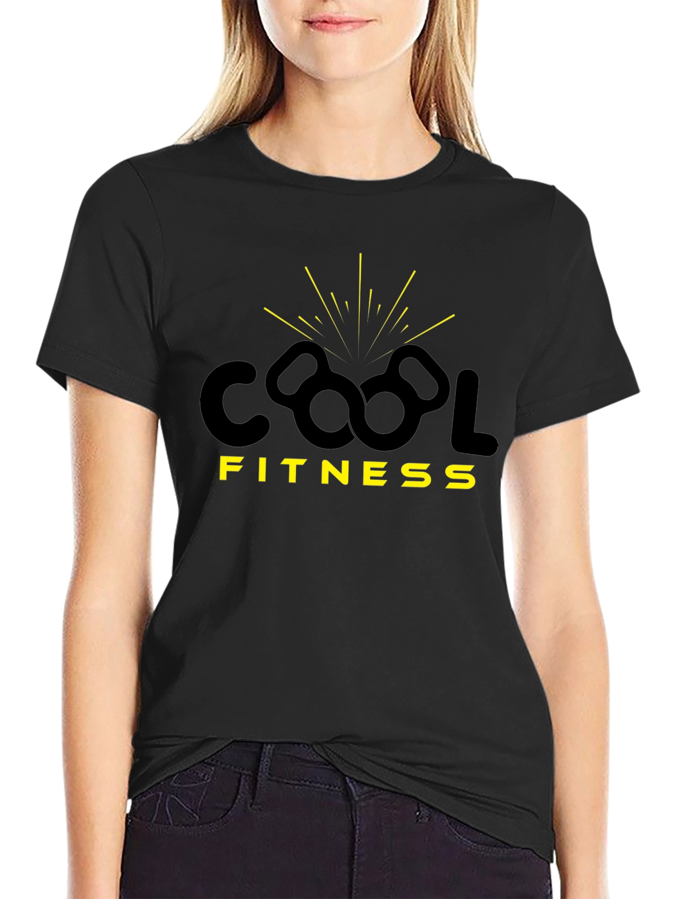 Cool Fitness Graphic Tee - Black