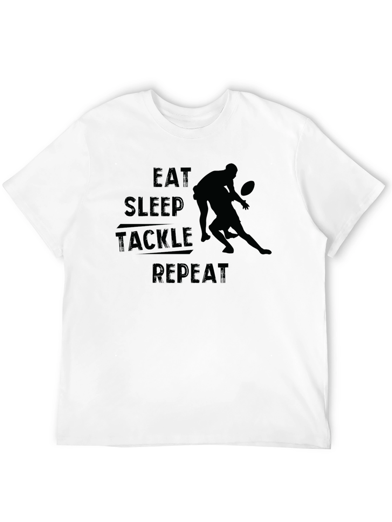 Eat Sleep Tackle Repeat Graphic Tee