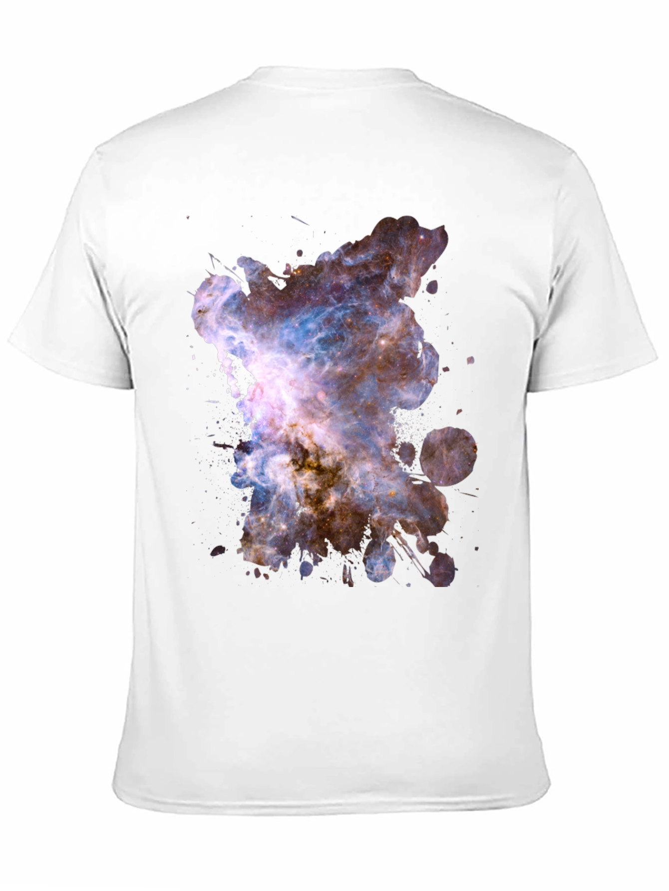 Nebula Galaxy Graphic Print Black T-Shirt