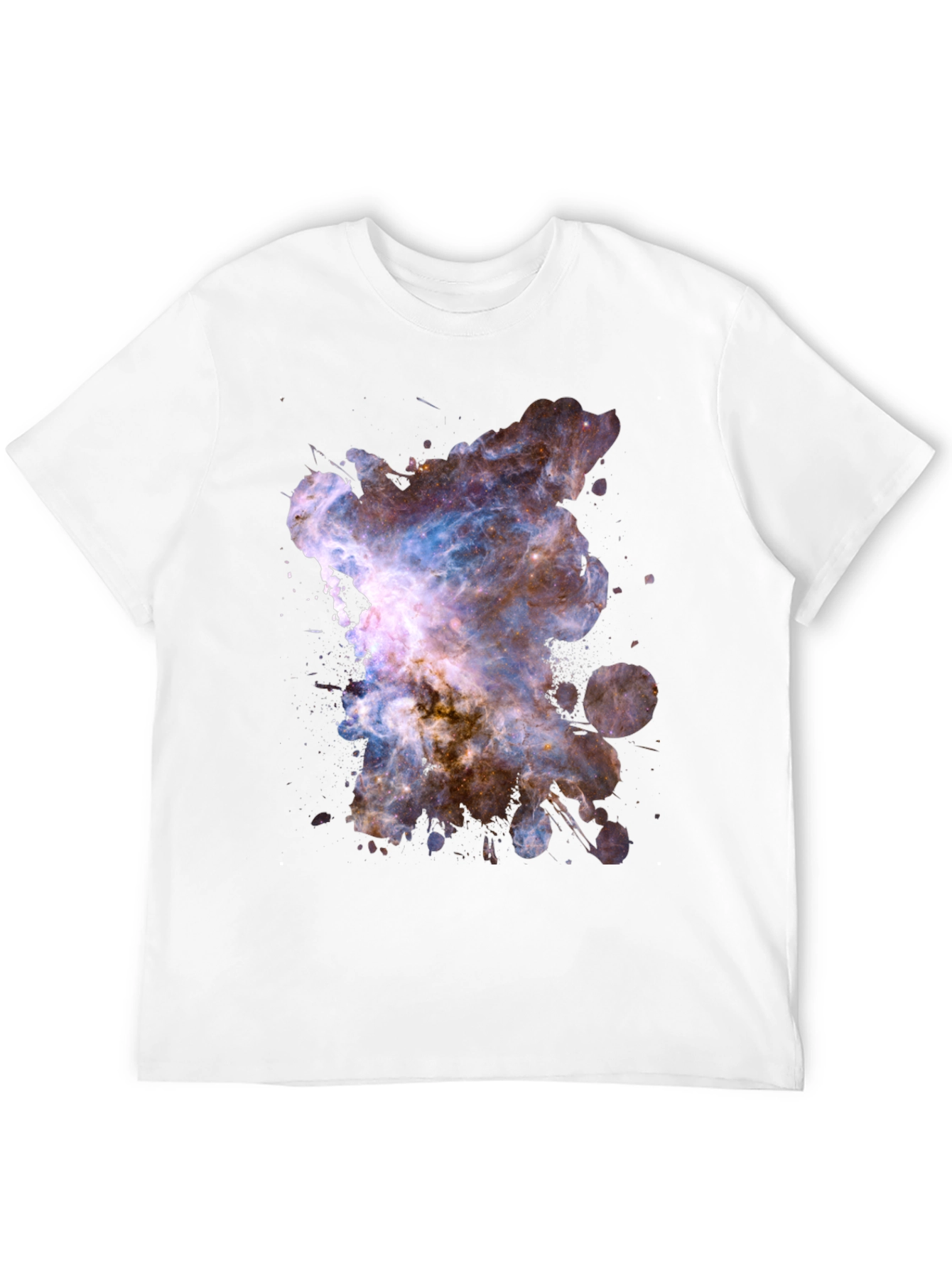 Nebula Galaxy Graphic Print Black T-Shirt