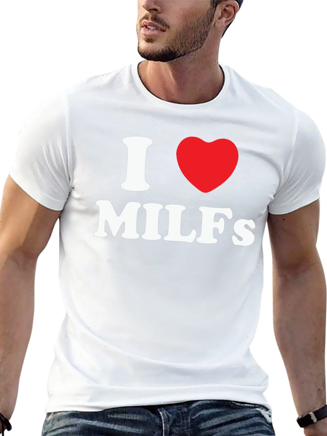 I Heart MILFs Graphic T-Shirt - Novelty Tee