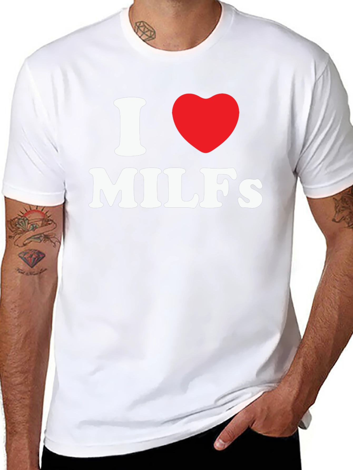 I Heart MILFs Graphic T-Shirt - Novelty Tee