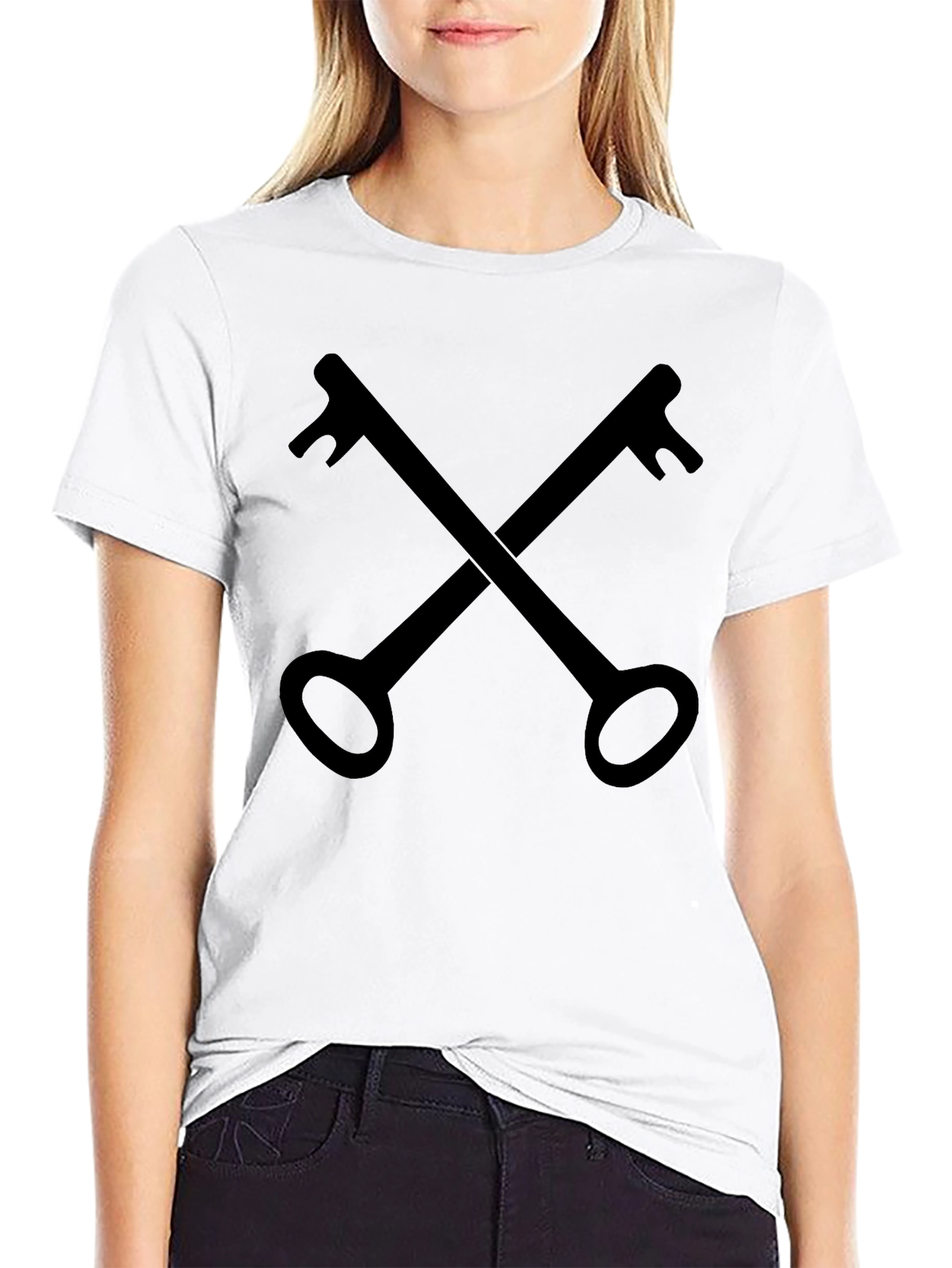 Crossed Keys Graphic Tee - Classic Black T-Shirt