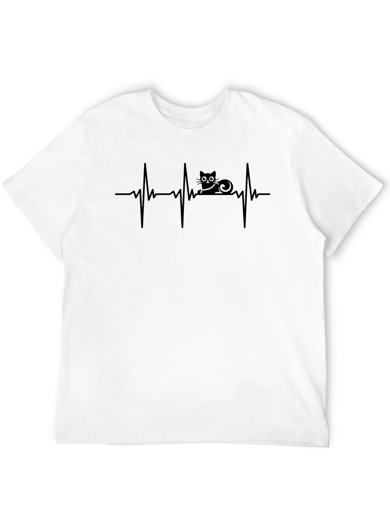 Heartbeat Cat T-Shirt - Cute Cat Lover Tee