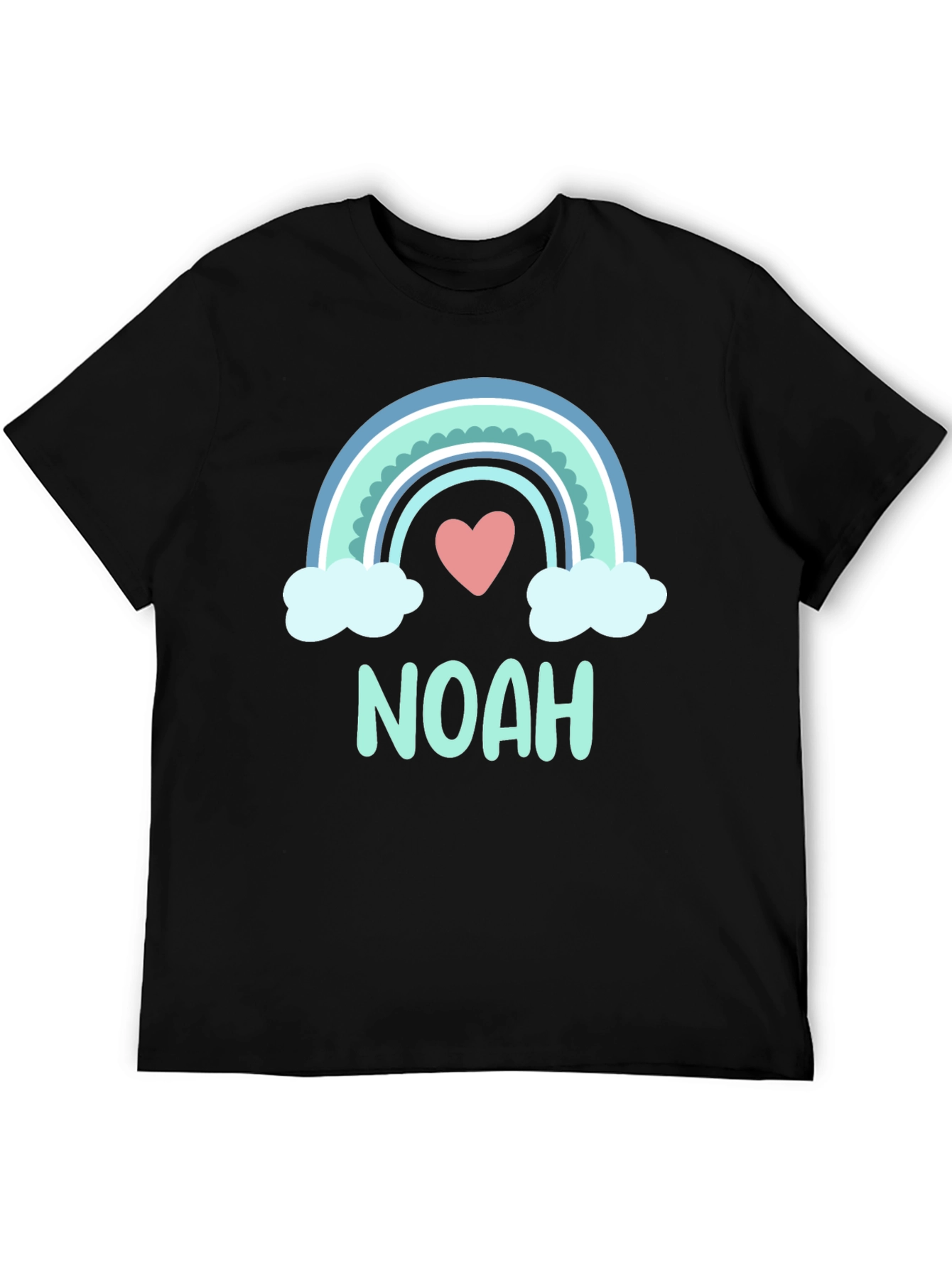 Noah Rainbow Heart Graphic T-Shirt