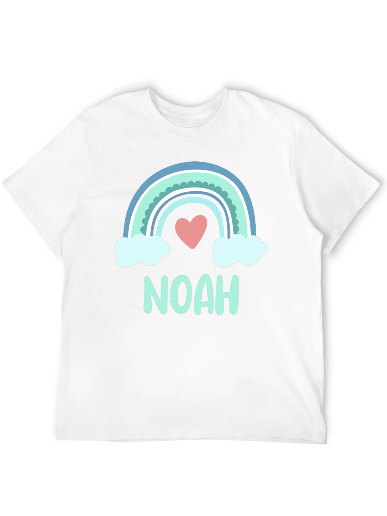 Noah Rainbow Heart Graphic T-Shirt