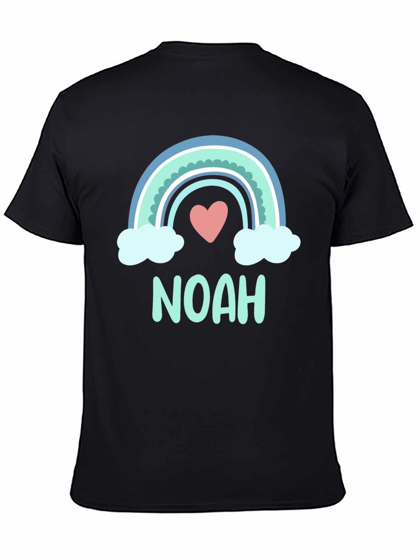 Noah Rainbow Heart Graphic T-Shirt