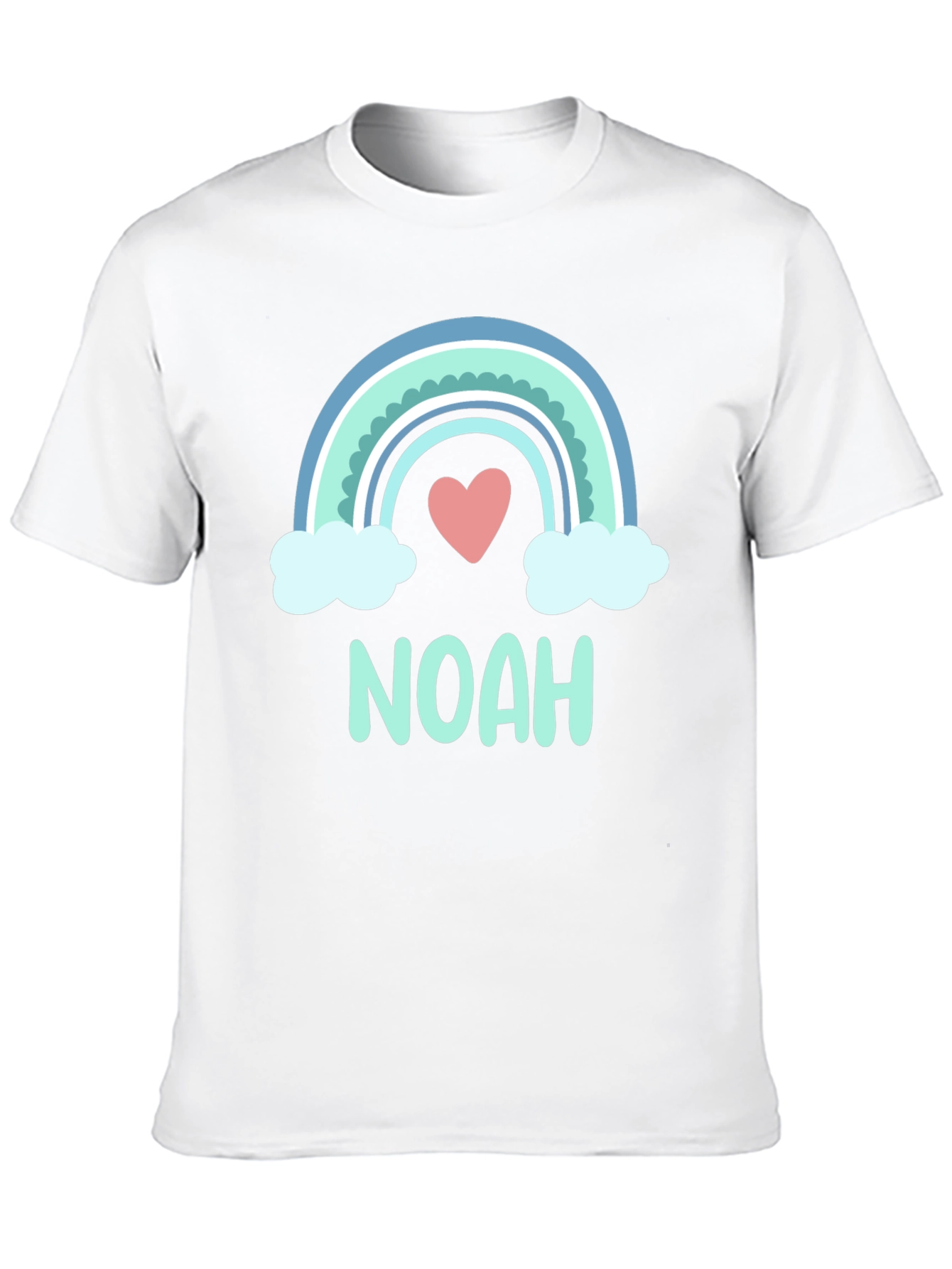 Noah Rainbow Heart Graphic T-Shirt