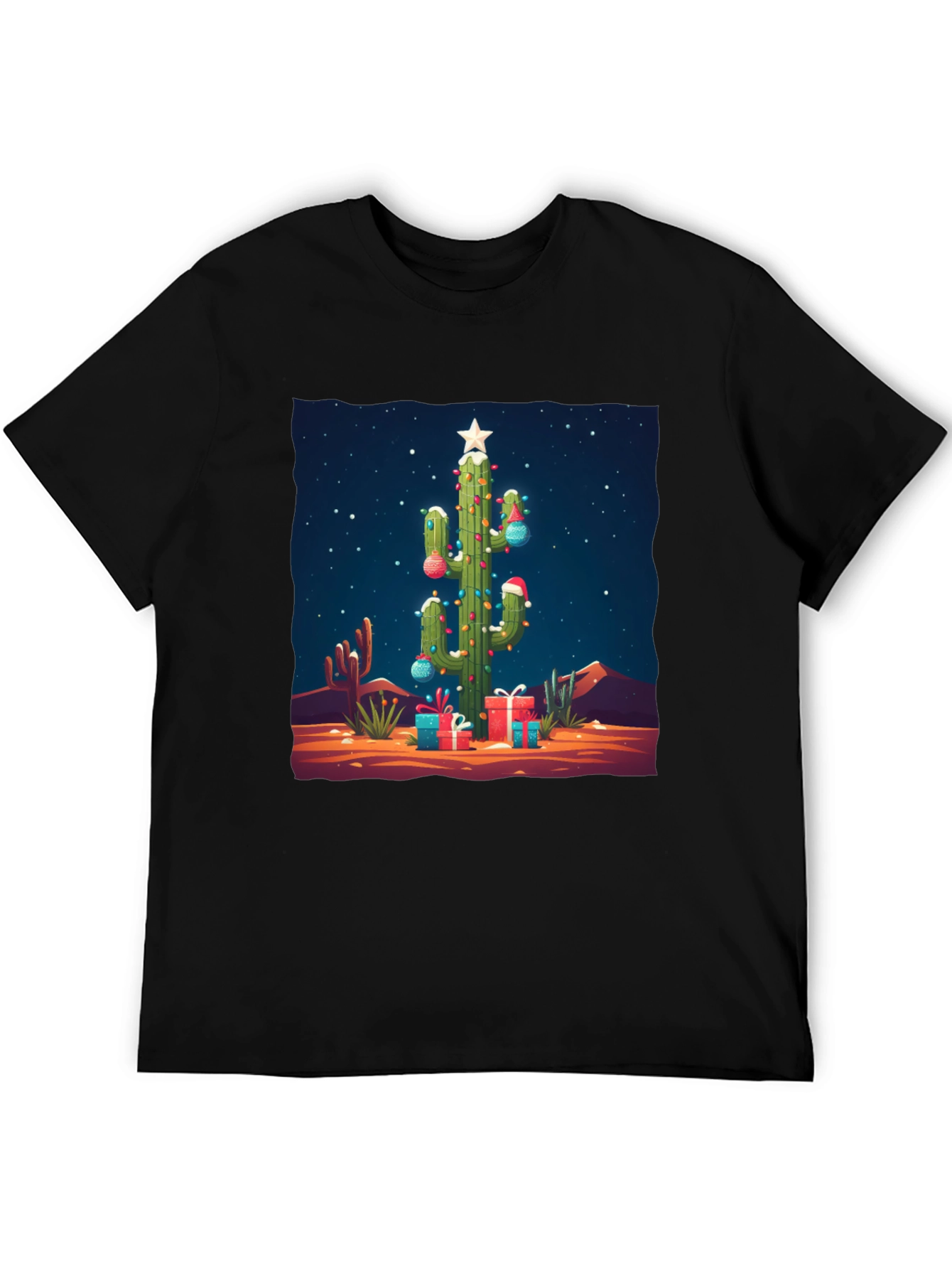 Festive Cactus Christmas T-Shirt