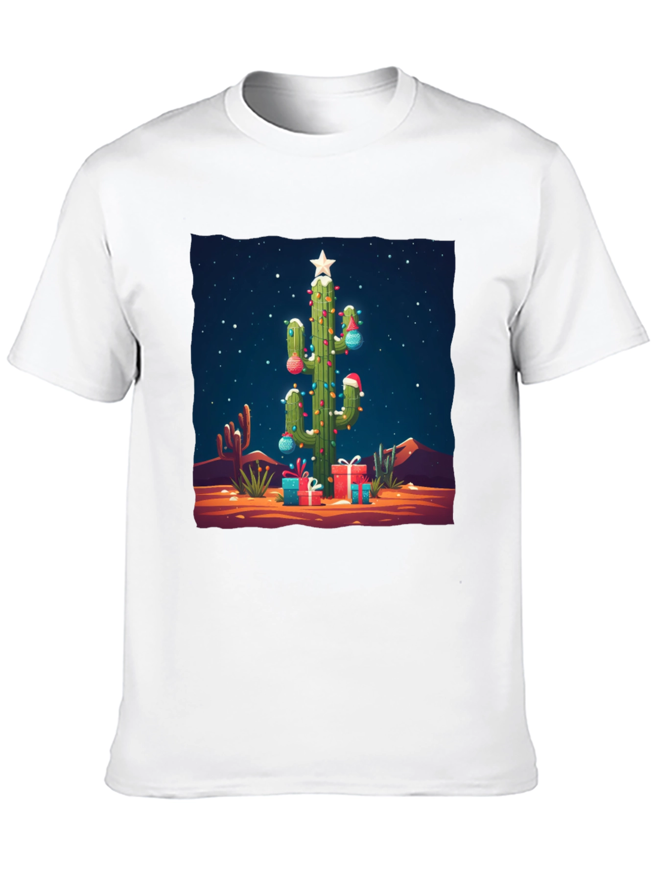 Festive Cactus Christmas T-Shirt