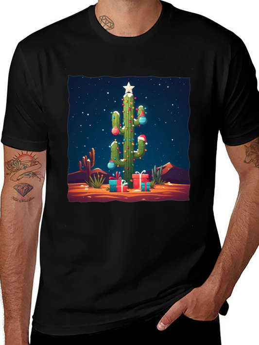 Festive Cactus Christmas T-Shirt
