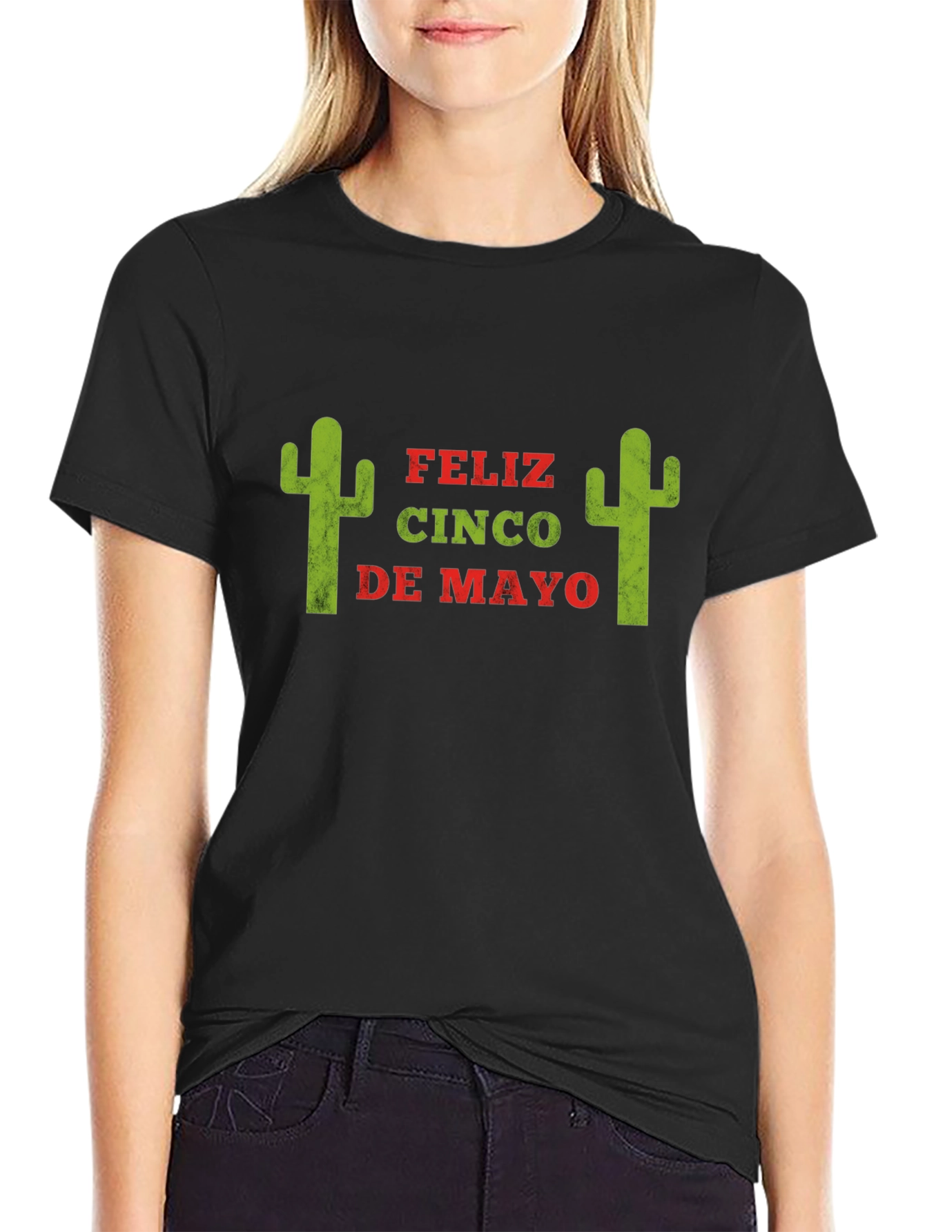 Feliz Cinco De Mayo Graphic Tee - Black