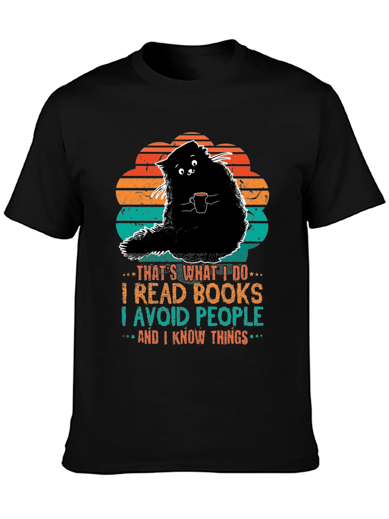 Cat Lover T-Shirt: I Read Books & Know Things