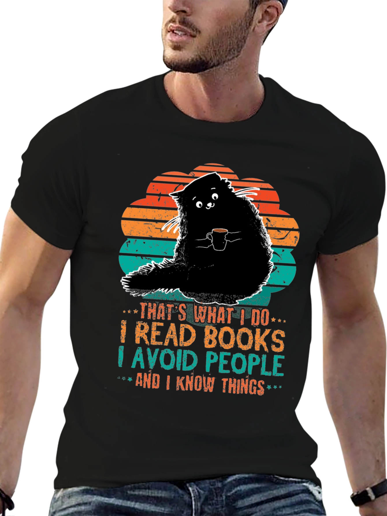 Cat Lover T-Shirt: I Read Books & Know Things