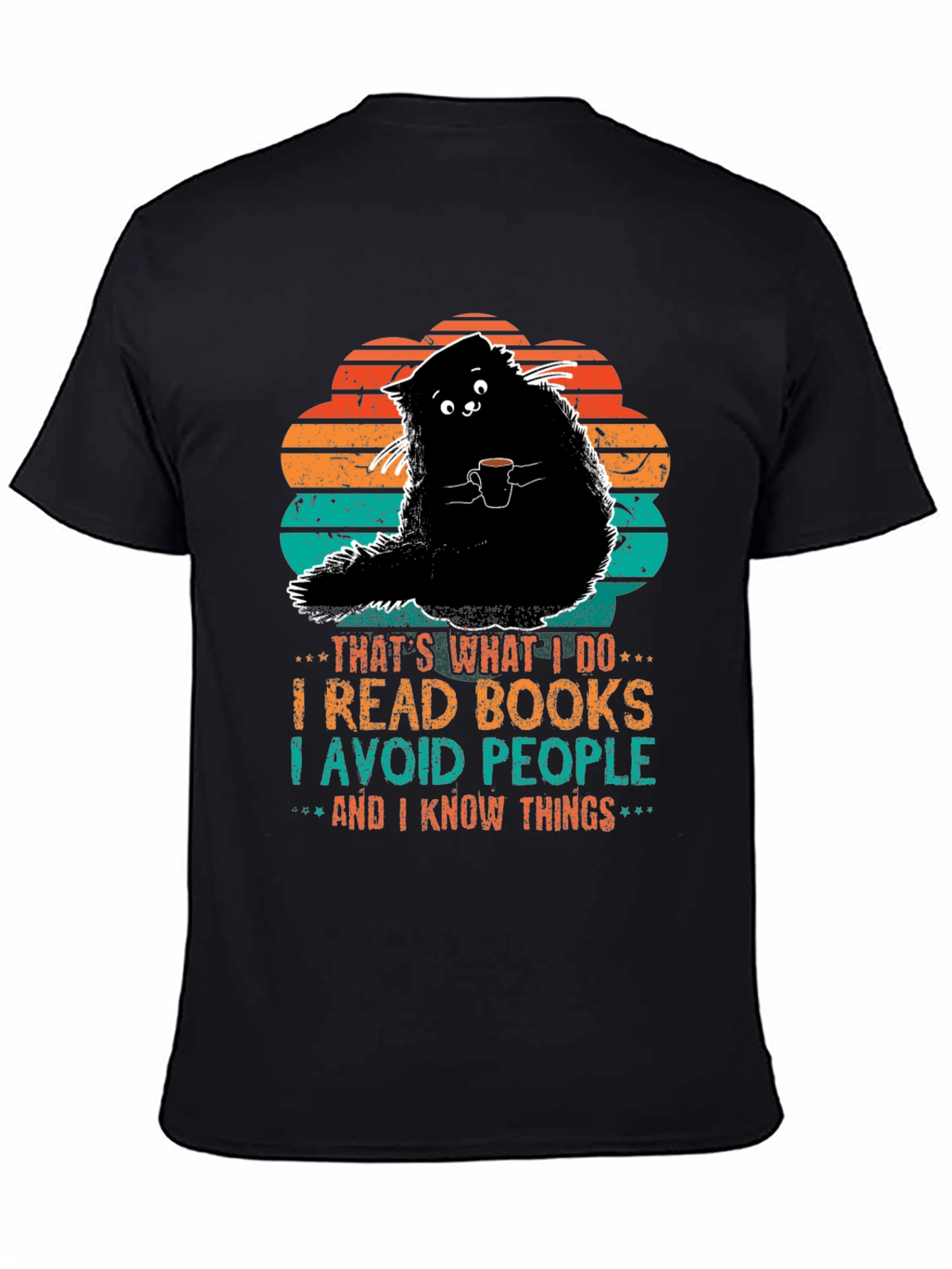 Cat Lover T-Shirt: I Read Books & Know Things