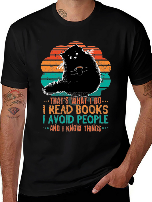 Cat Lover T-Shirt: I Read Books & Know Things