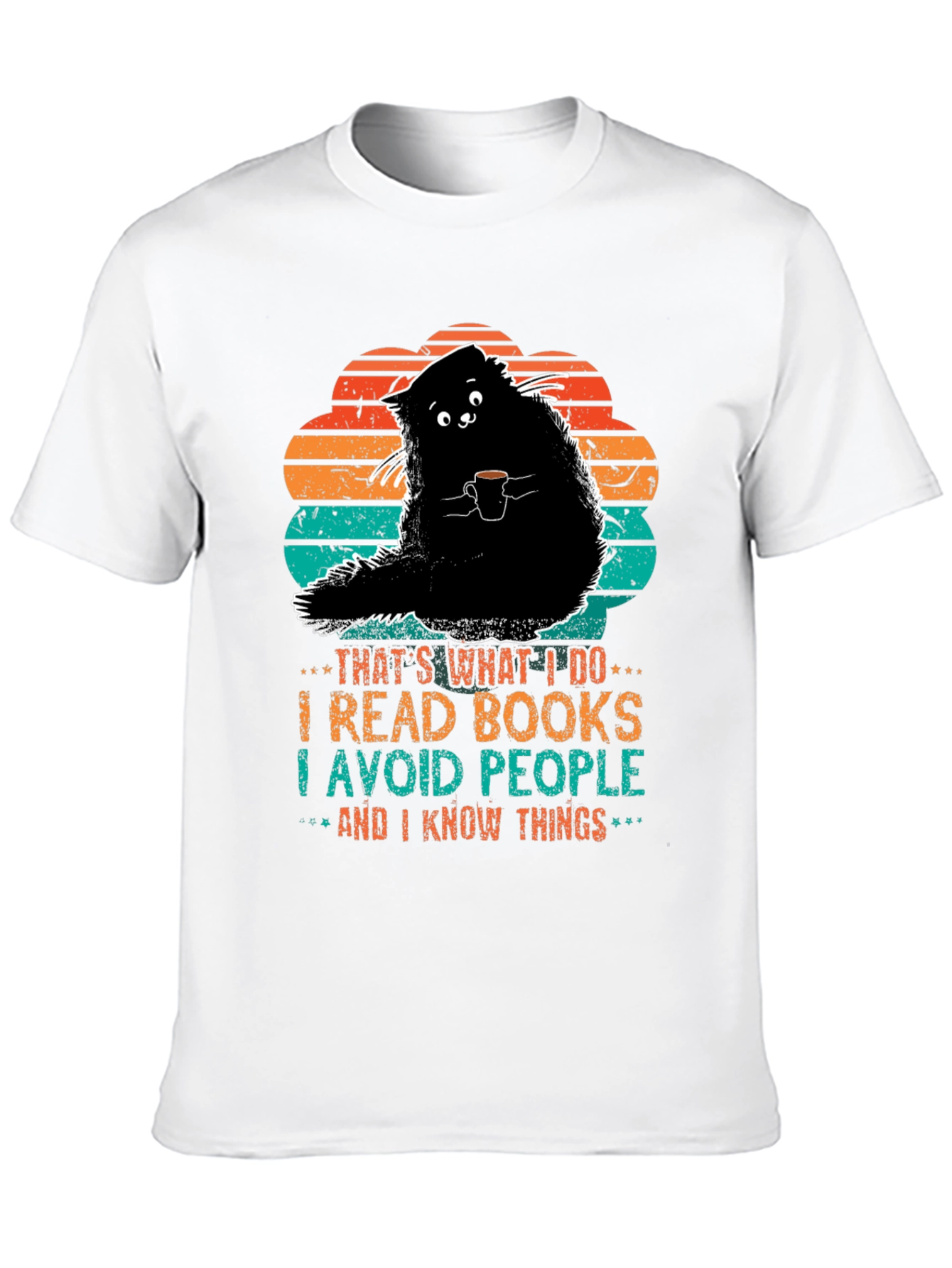 Cat Lover T-Shirt: I Read Books & Know Things