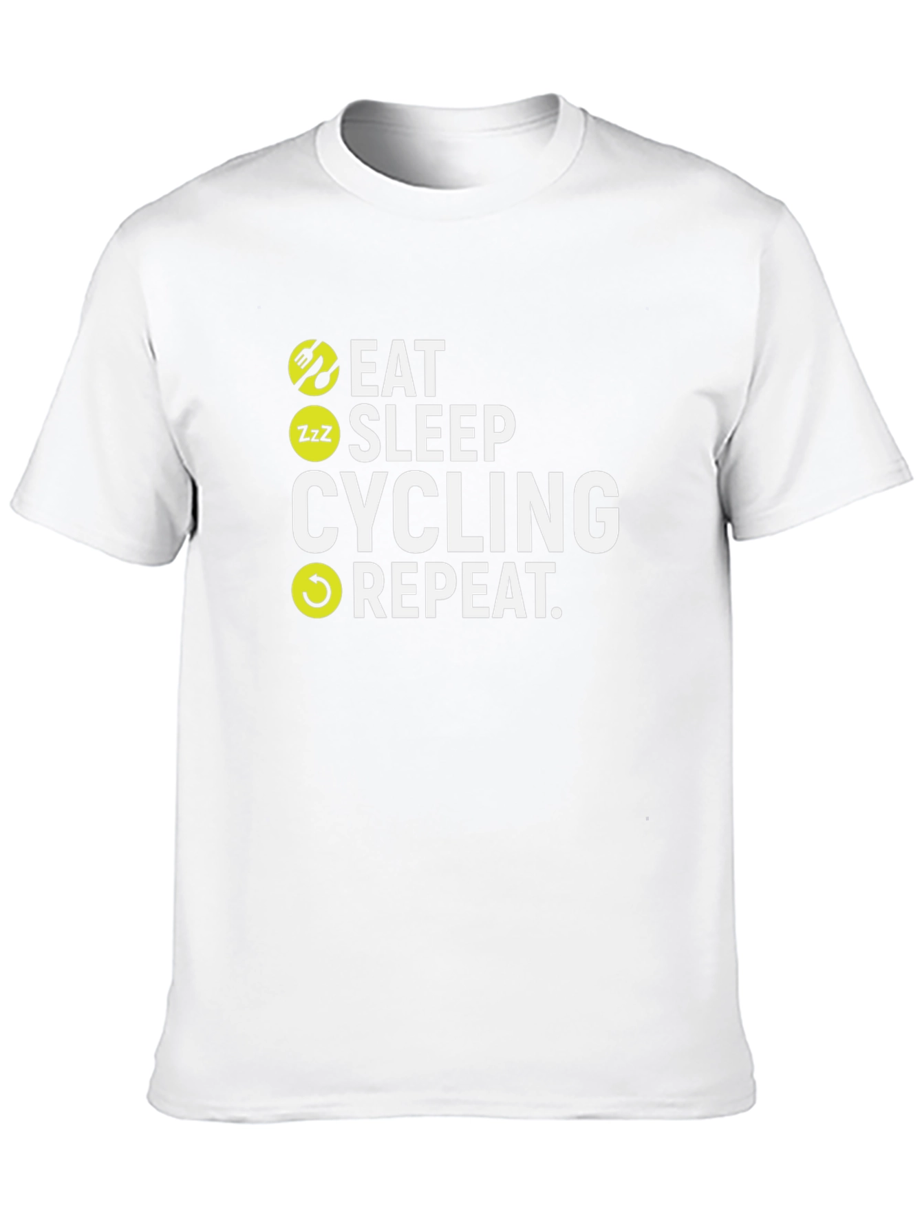 Eat Sleep Cycling Repeat Black T-Shirt