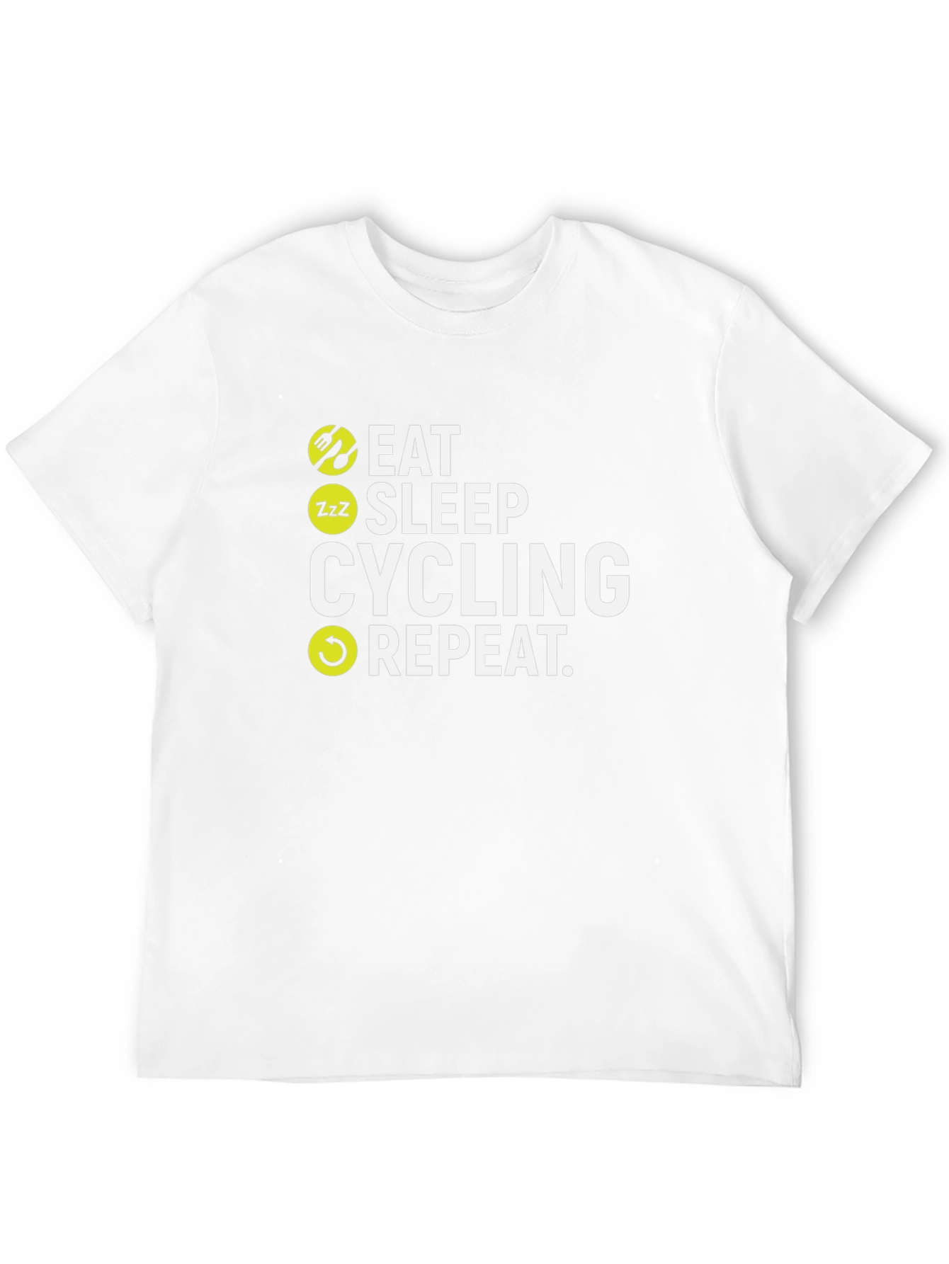 Eat Sleep Cycling Repeat Black T-Shirt