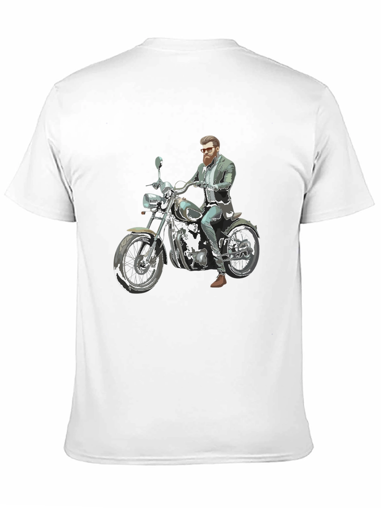 Cool Rider Graphic Tee - Motorcycle Art