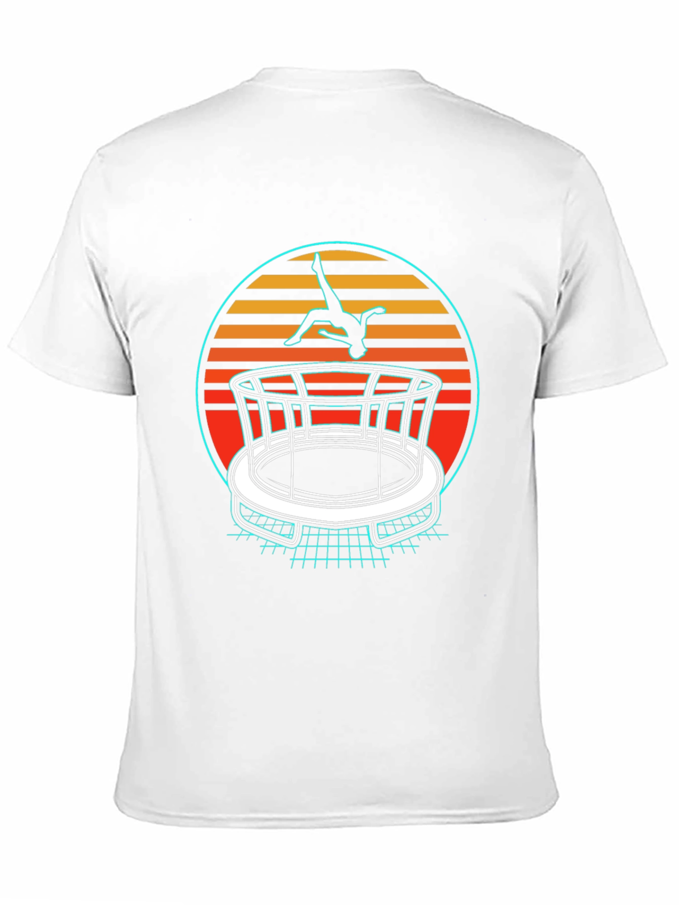 Retro Trampoline Black T-Shirt