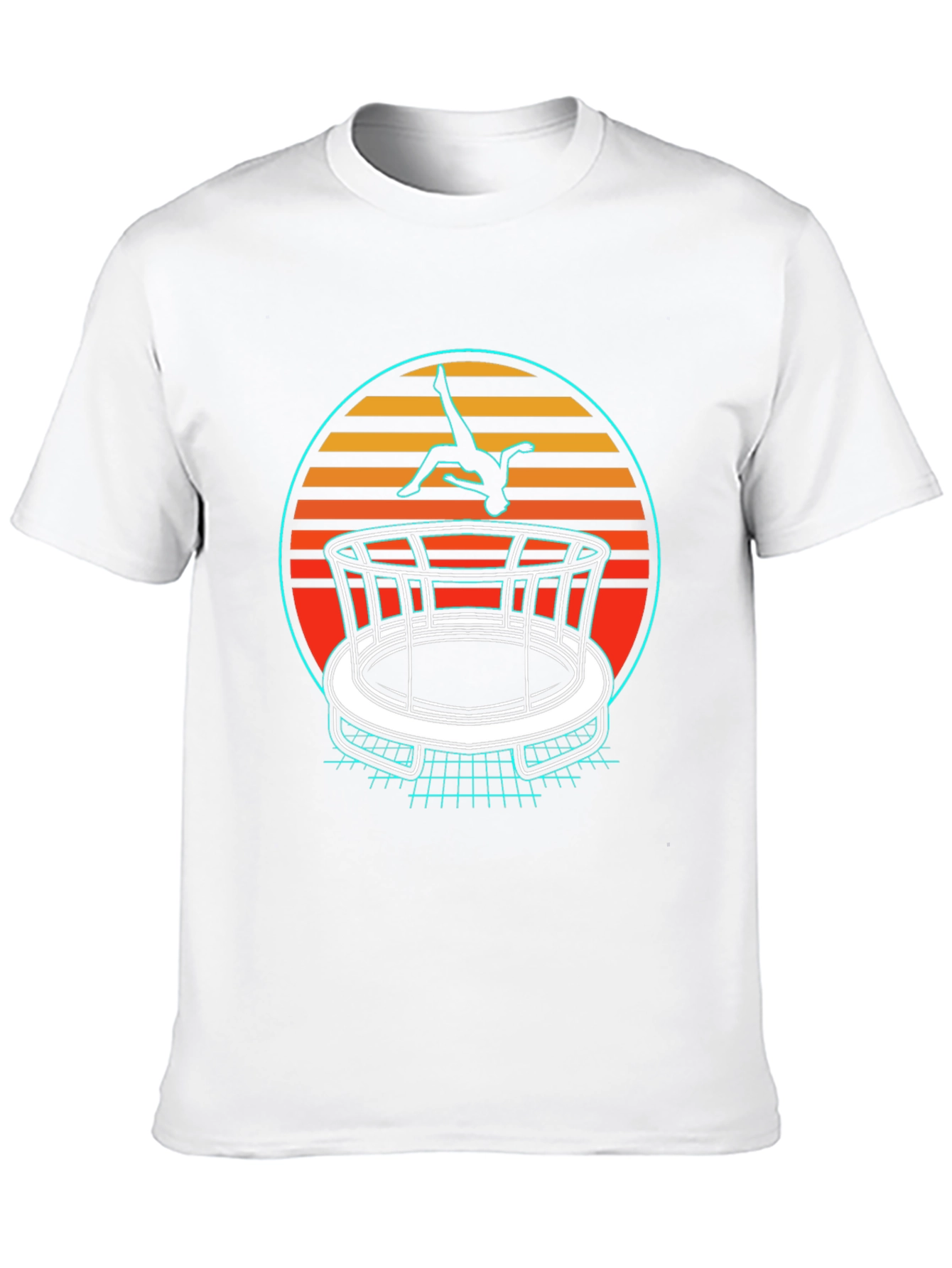 Retro Trampoline Black T-Shirt