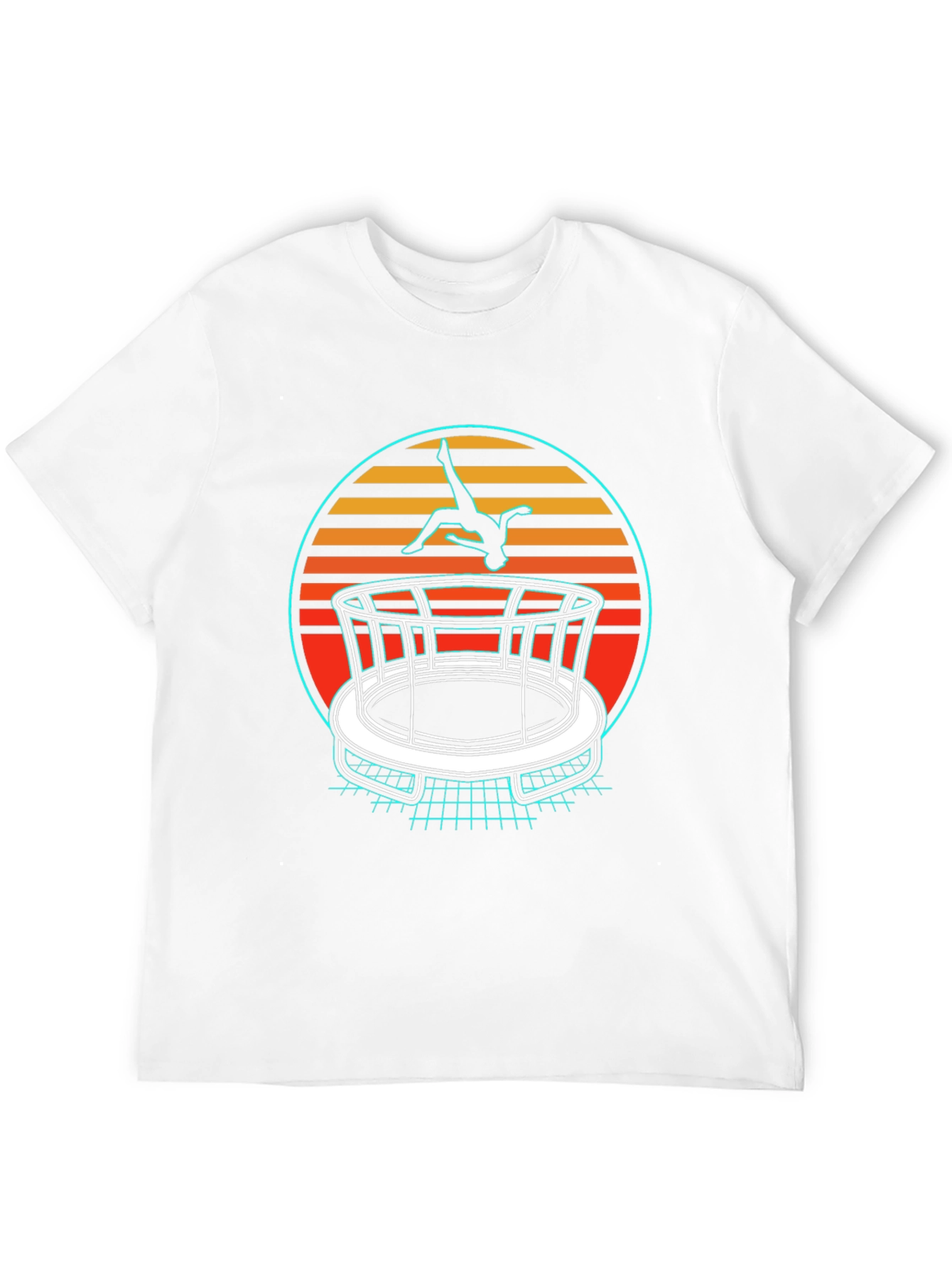 Retro Trampoline Black T-Shirt