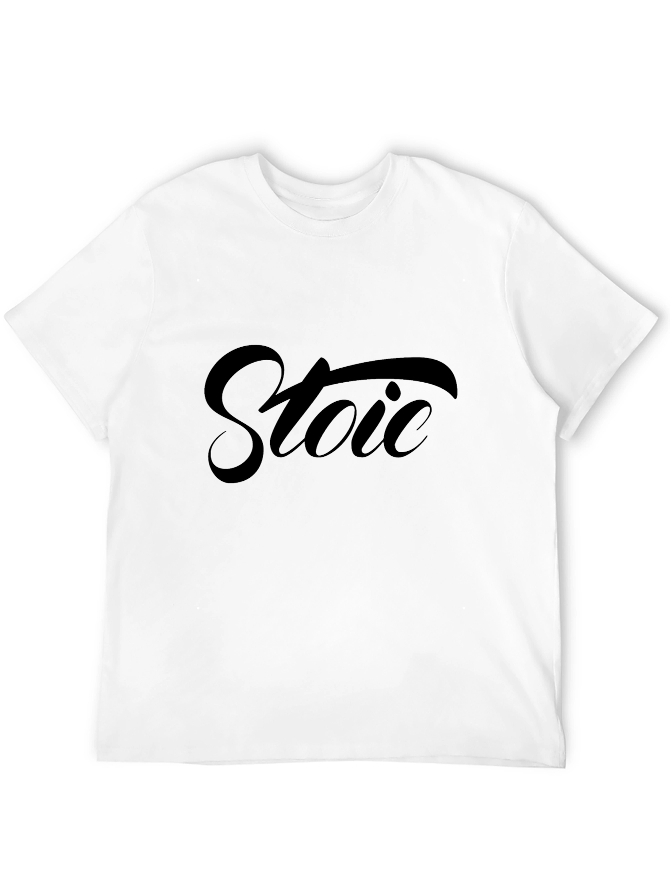 Stoic Black T-Shirt: Minimalist Philosophy Apparel