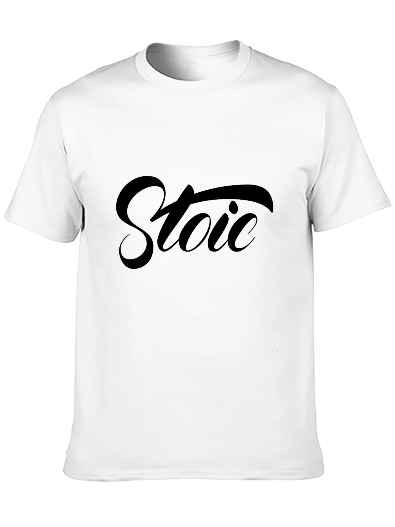 Stoic Black T-Shirt: Minimalist Philosophy Apparel