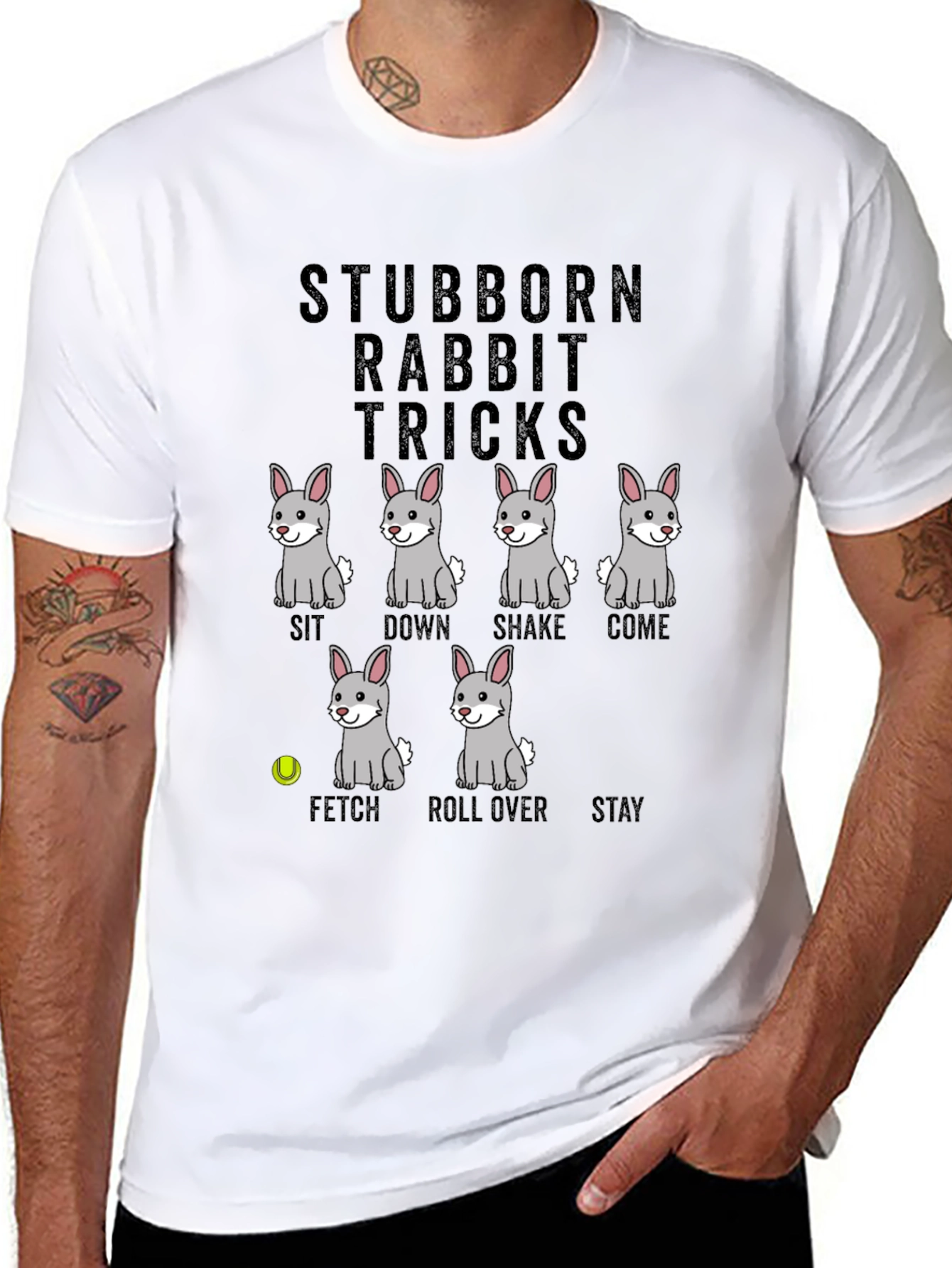 Stubborn Rabbit Tricks Graphic Tee