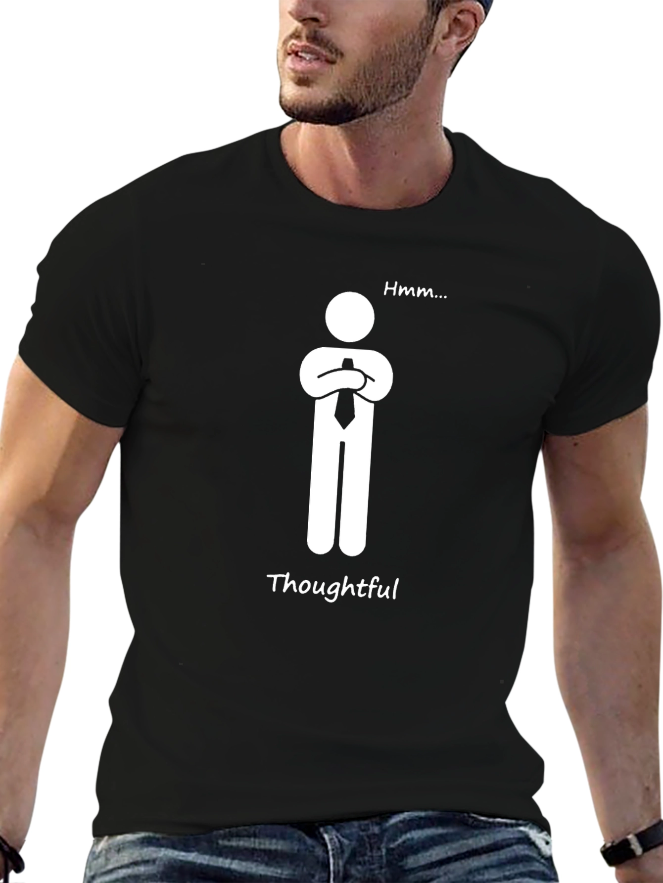 Thoughtful Man Graphic T-Shirt