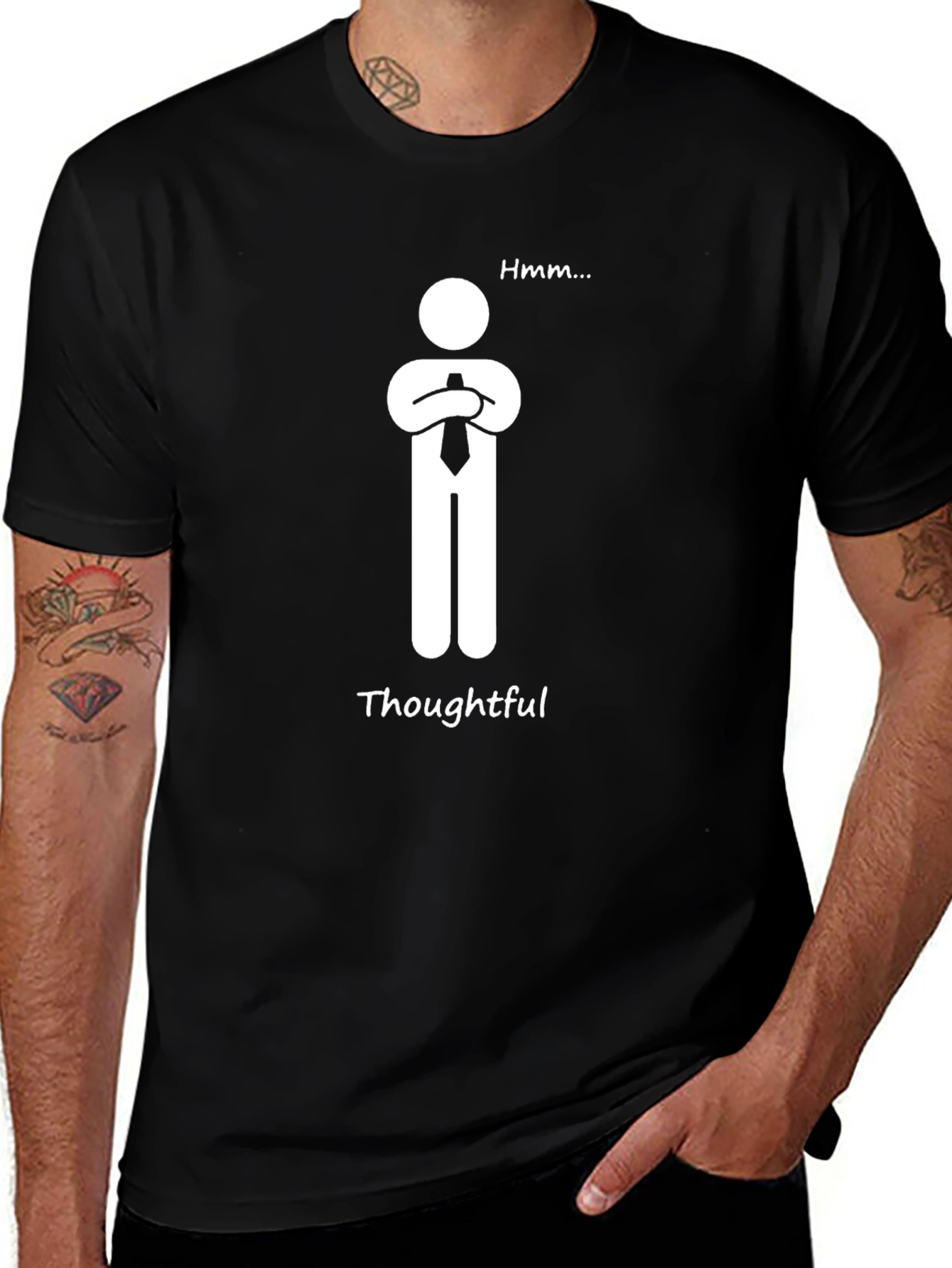 Thoughtful Man Graphic T-Shirt