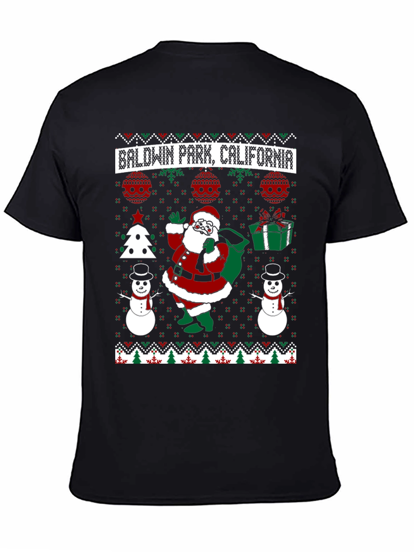Baldwin Park California Ugly Christmas T-Shirt