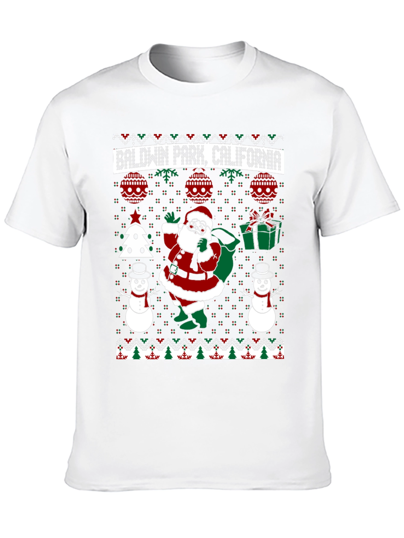 Baldwin Park California Ugly Christmas T-Shirt