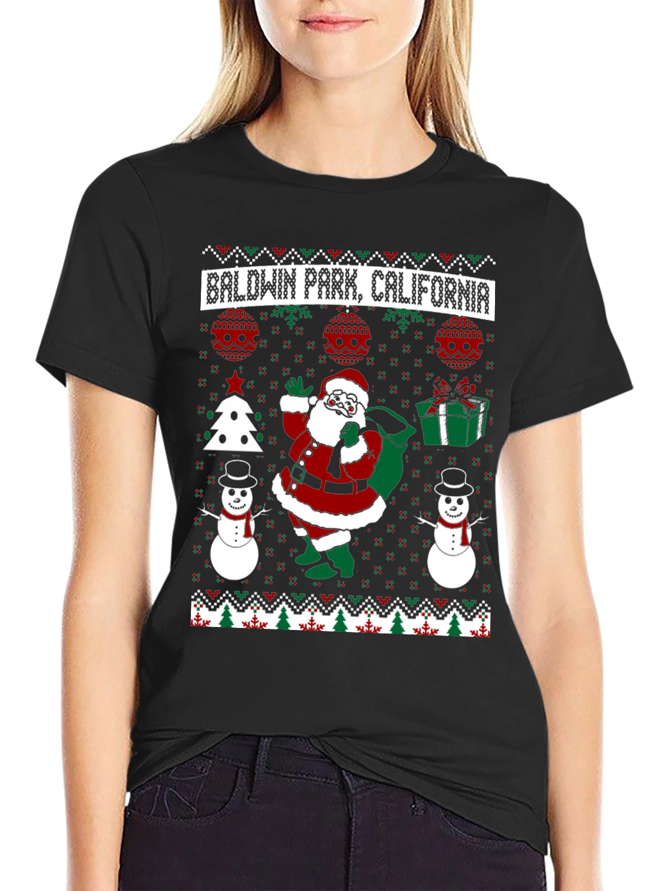 Baldwin Park California Ugly Christmas T-Shirt