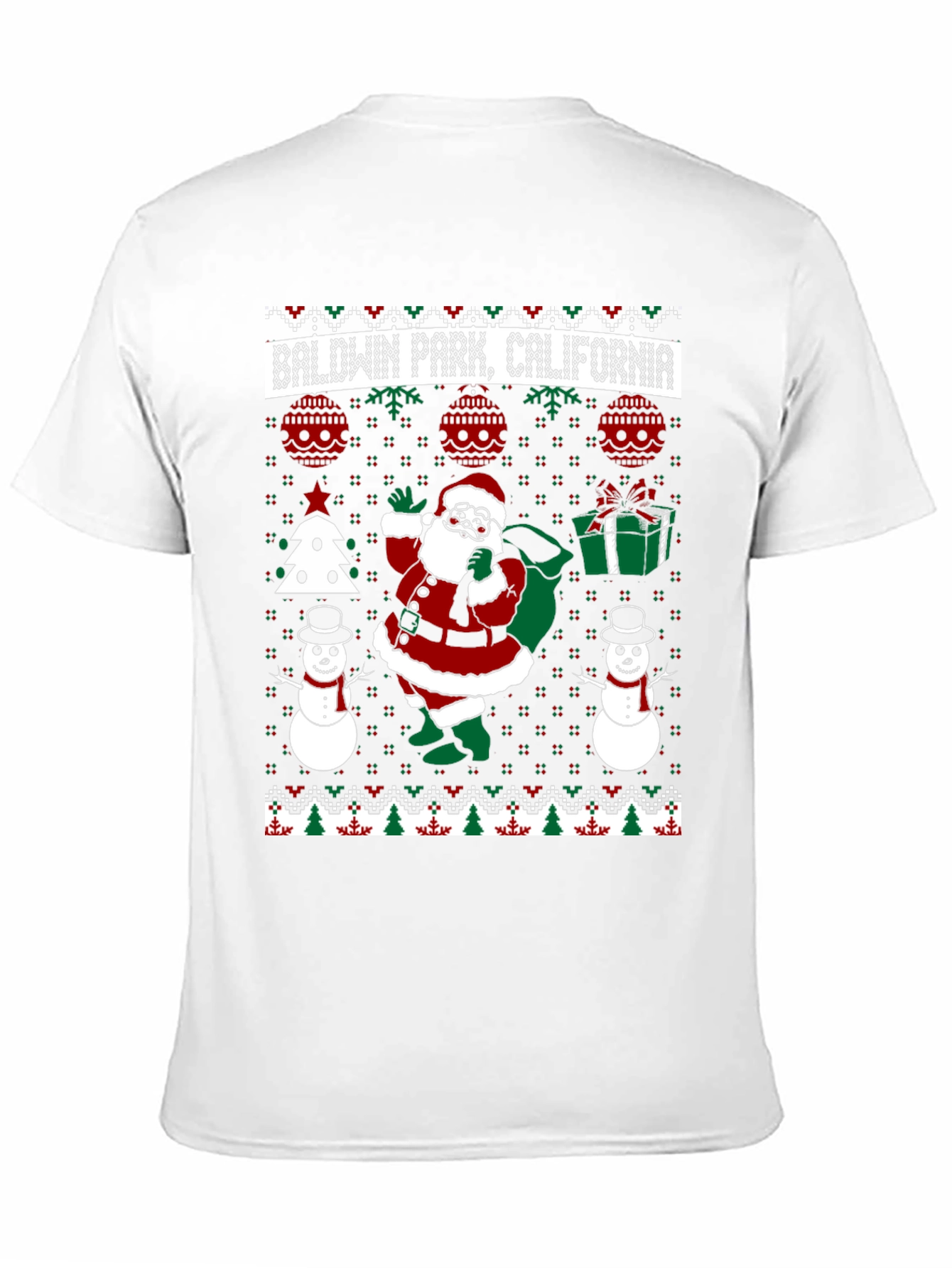 Baldwin Park California Ugly Christmas T-Shirt