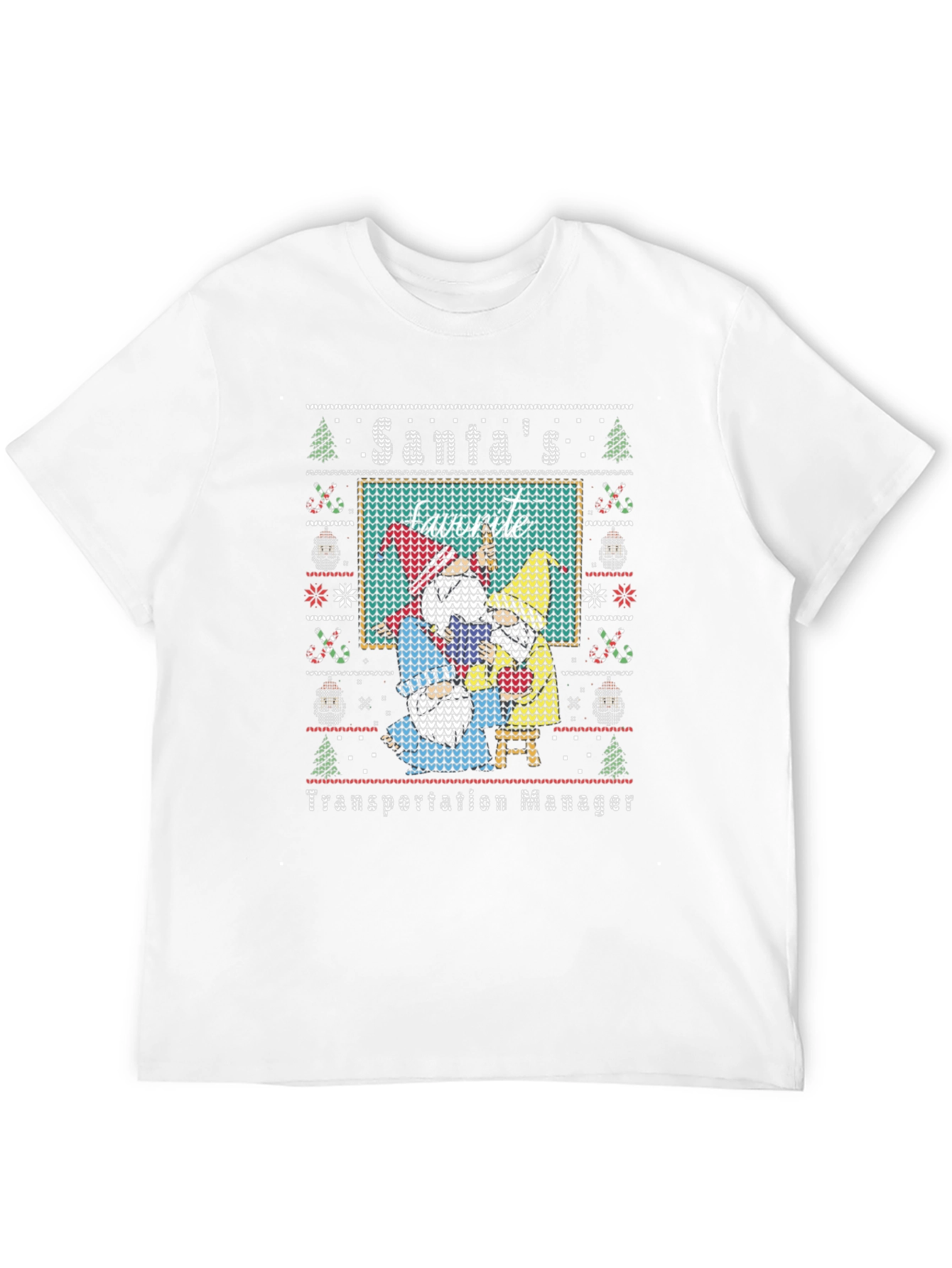 Santas Favorite Transportation Manager Ugly Sweater T-Shirt