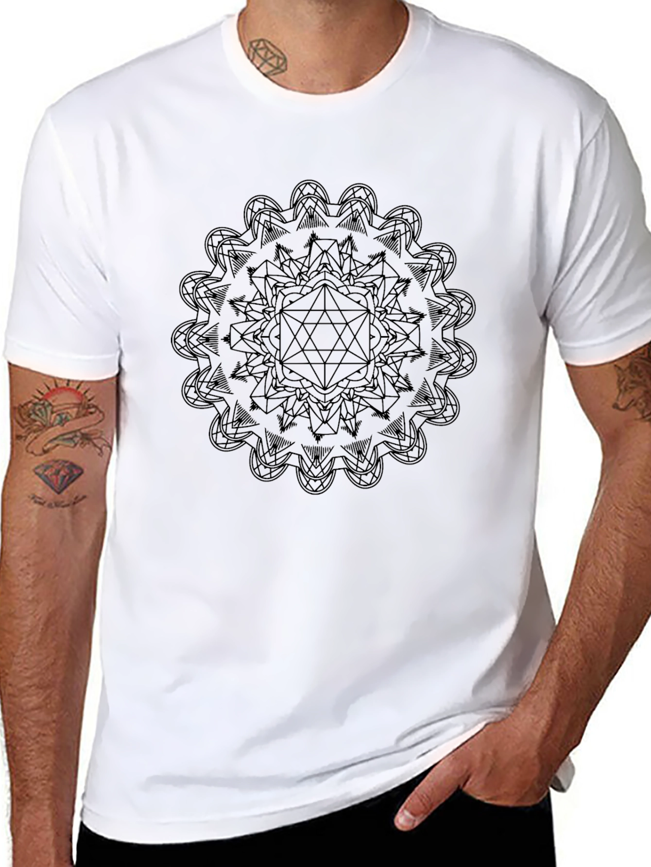 Geometric Mandala T-Shirt - Stylish & Comfortable