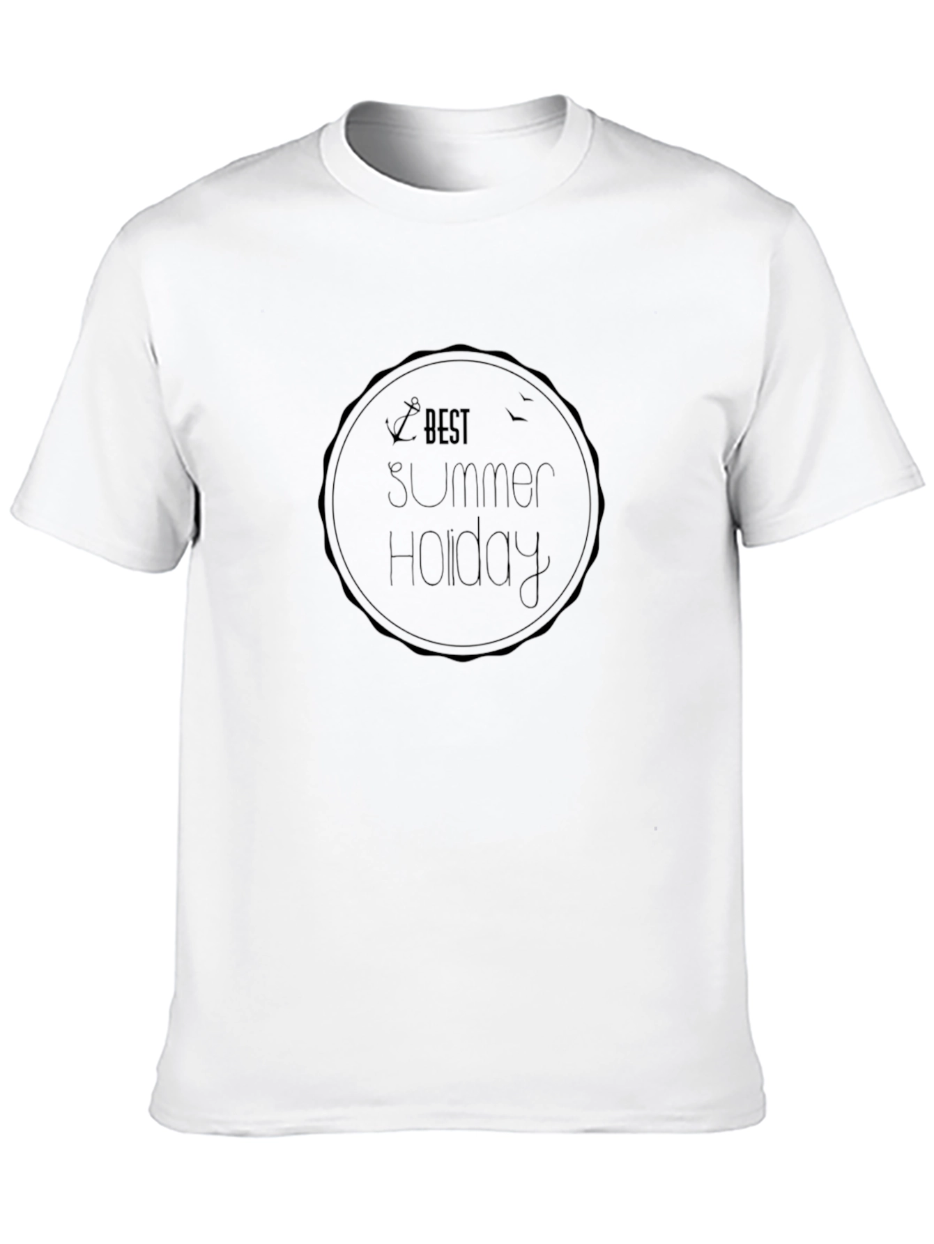 Best Summer Holiday Black Graphic T-Shirt