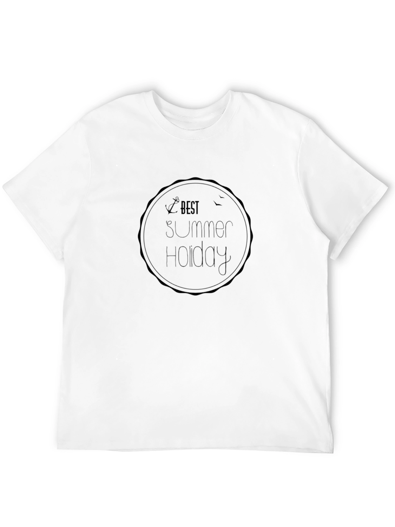 Best Summer Holiday Black Graphic T-Shirt