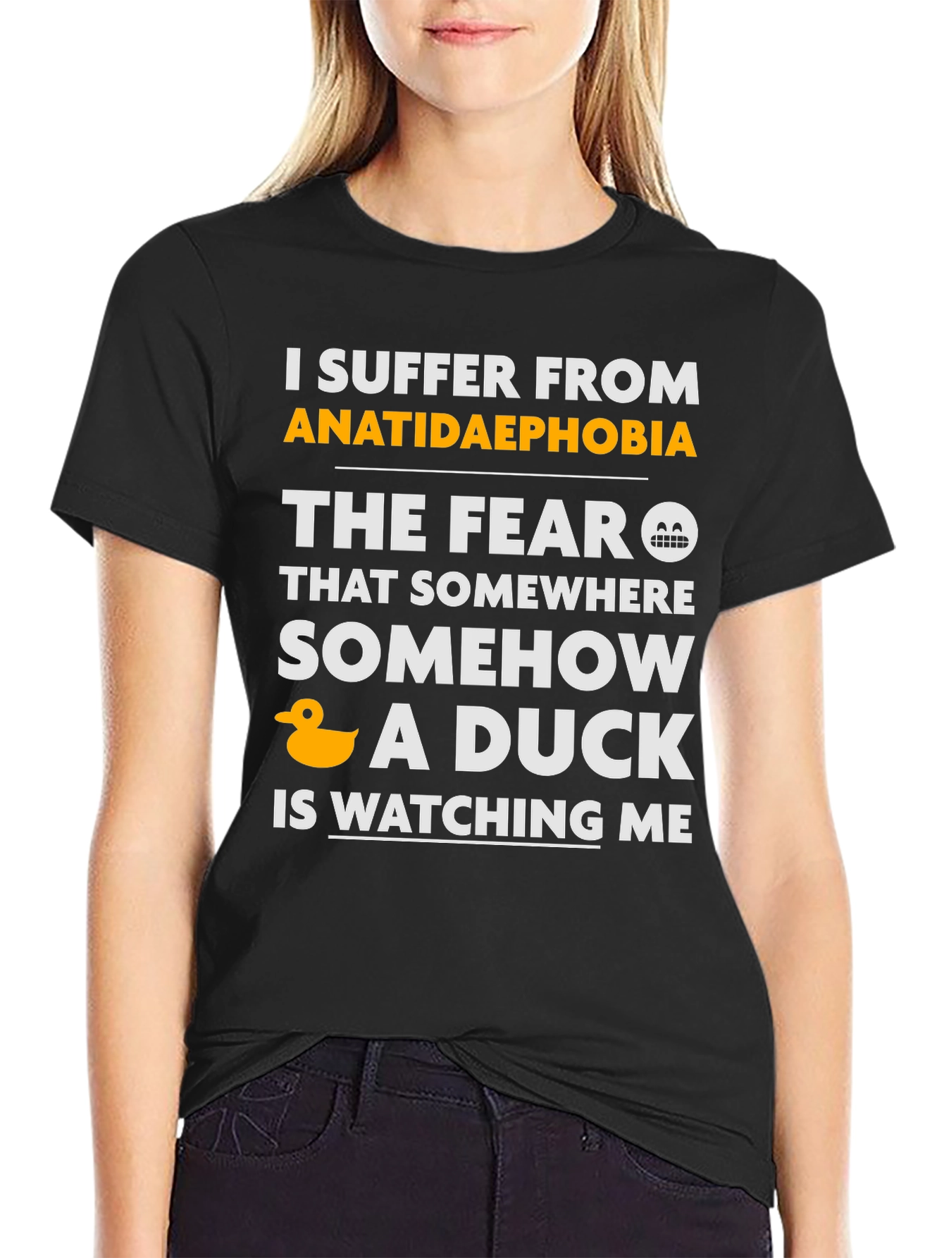 Anatidaephobia T-Shirt - Fear of Ducks Funny Tee